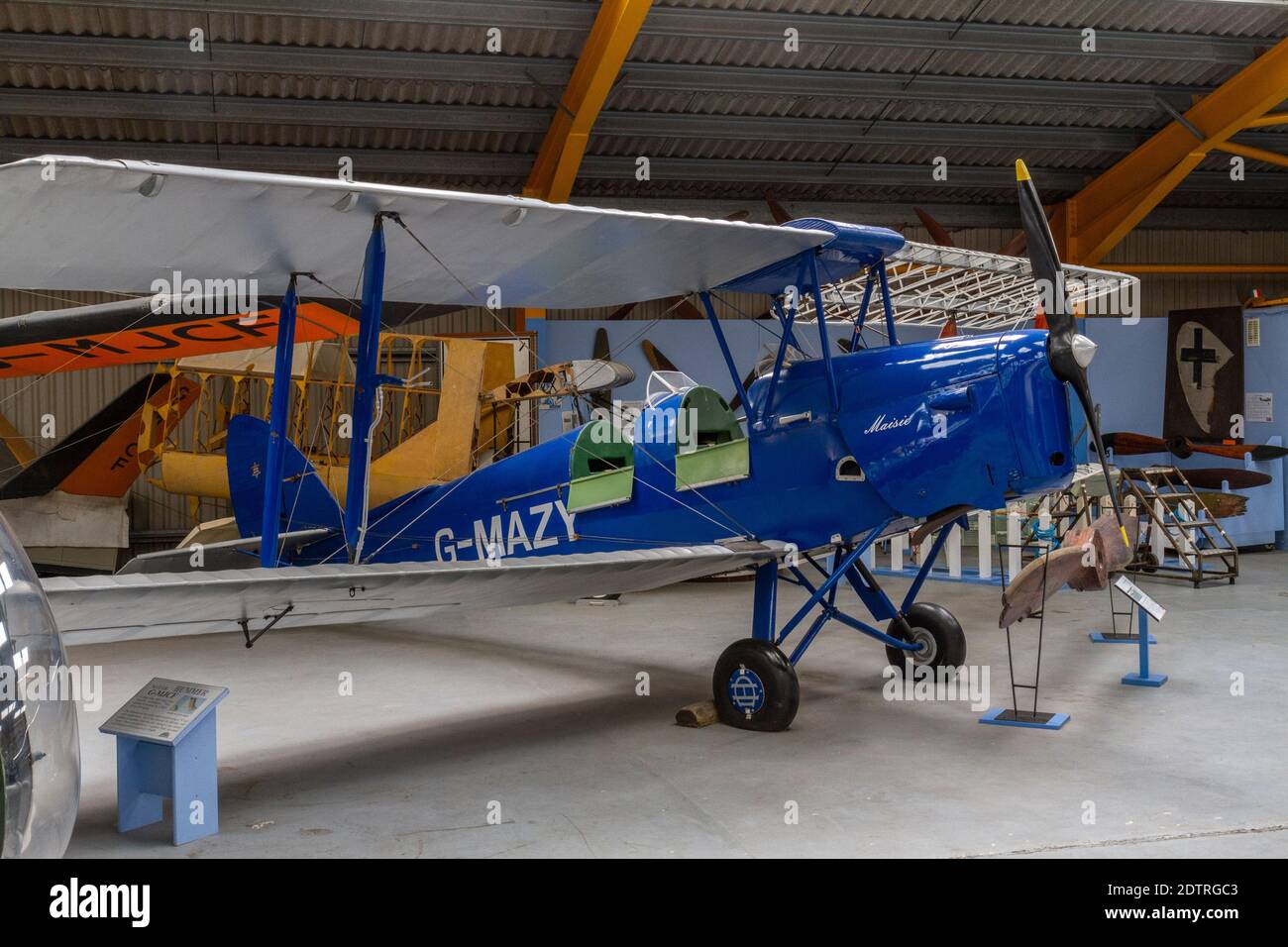 De Havilland DH.82A Tiger Moth, G-MAZY, Newark Air Museum, in der Nähe von Newark-on-Trent, Nottinghamshire, Großbritannien. Stockfoto