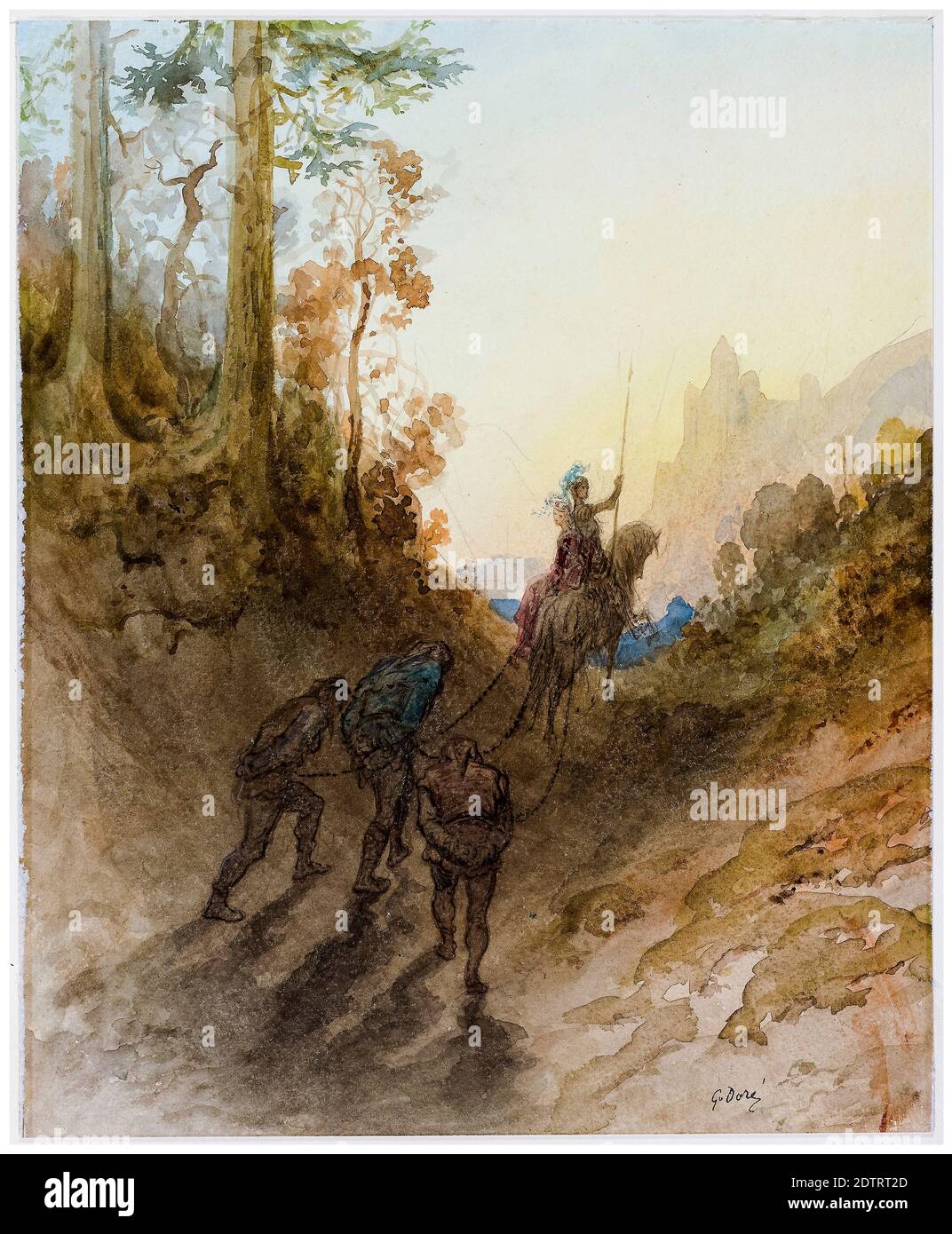 Gustave Doré, die Giganten werden gefangen genommen, Malerei, 1869-1883 Stockfoto