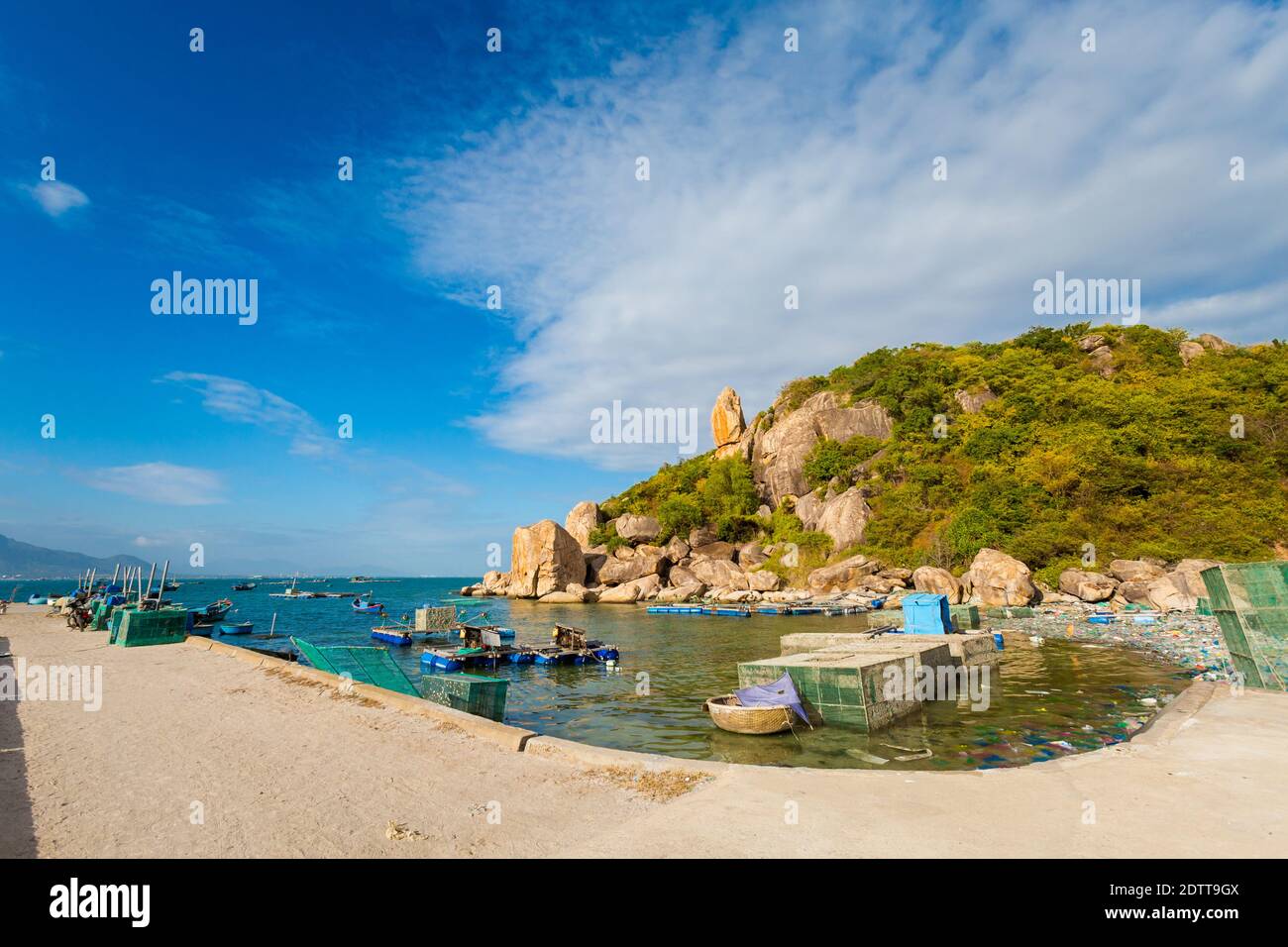 Schönes Foto von Cam Lap Vorgebirge - Insel in Cam Ranh, Vietnam. Provinz Khanh Hoa. Stockfoto