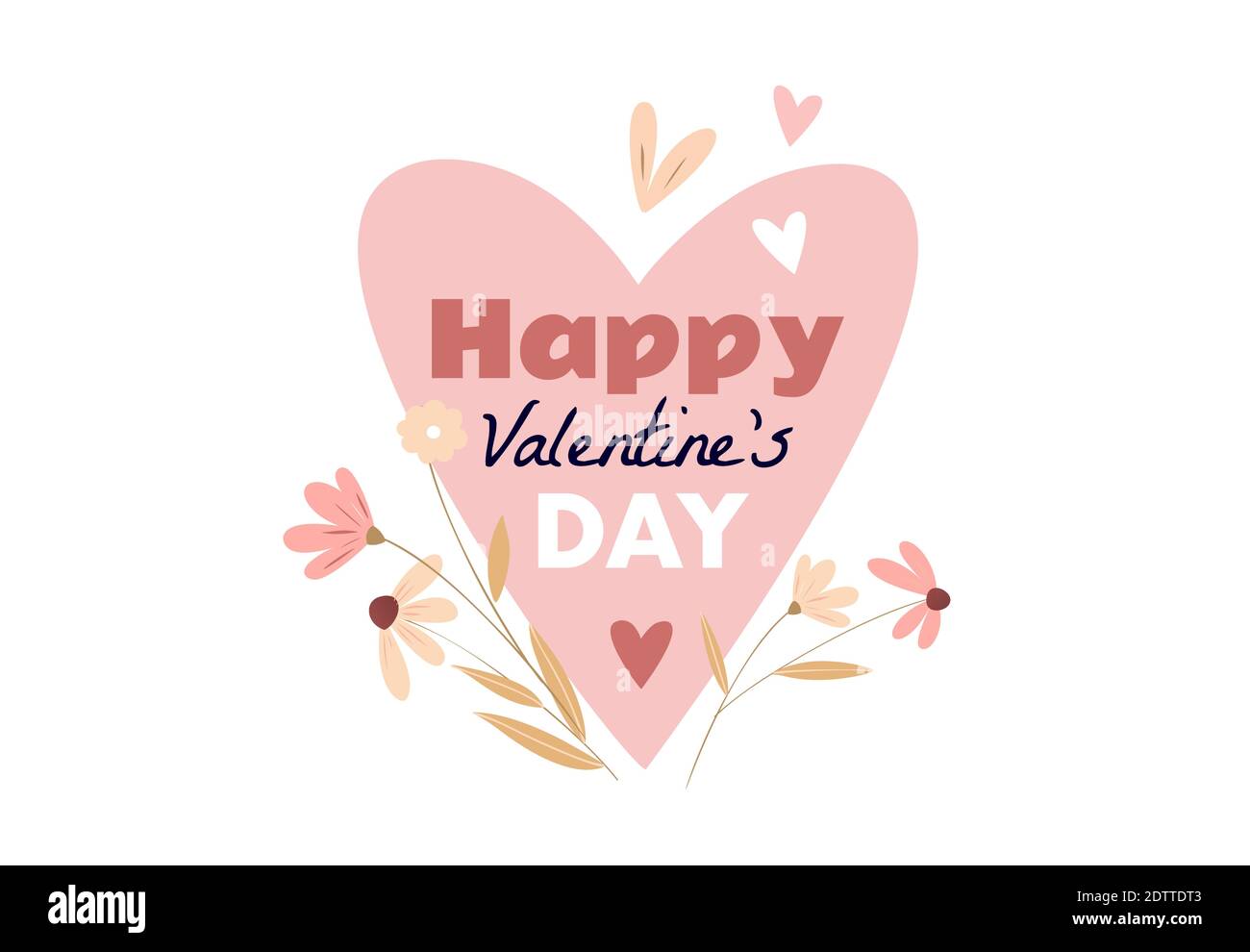 Glückwunschkarte zum Valentinstag, Banner, Poster Stock Vektor