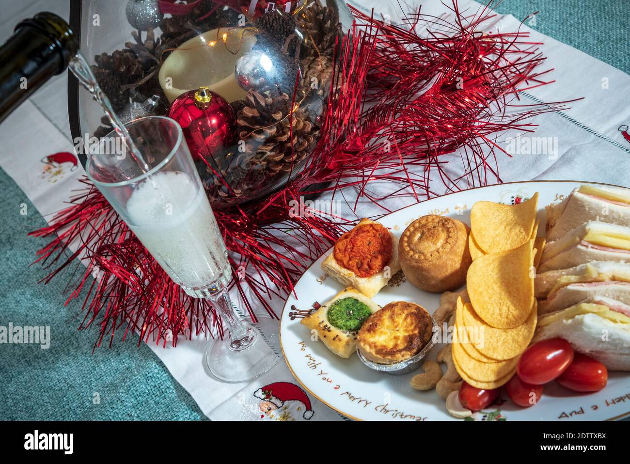 Party Essen. Stockfoto