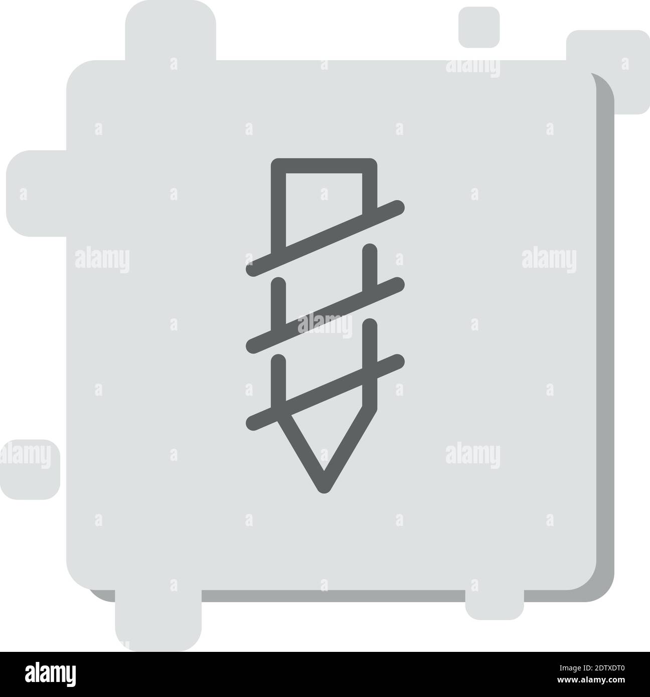 bohrspitze Vektor-Symbol Moderne einfache Vektor-Illustration Stock Vektor