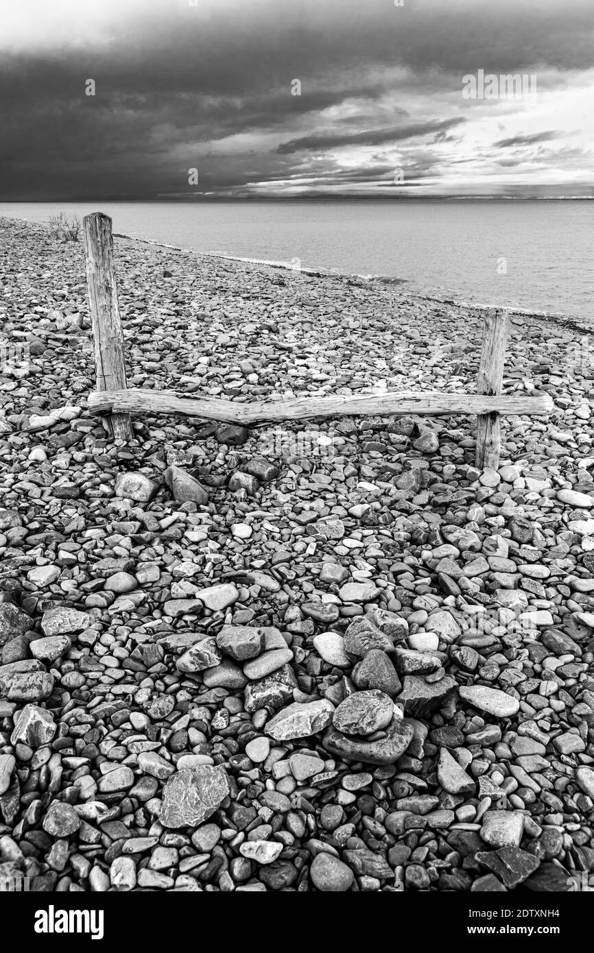 Der Strand von Porlock Weir, Somerset UK Stockfoto