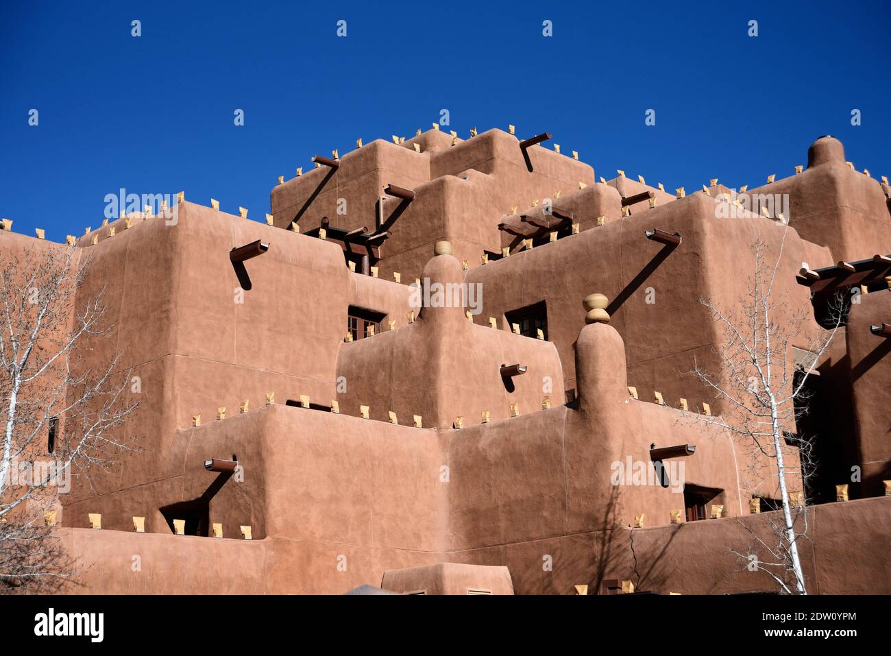 Das Inn & Spa at Loretto in Santa Fe, New Mexico, ist ein Luxus-Resort, das von Heritage Hotels and Resorts geführt wird. Stockfoto