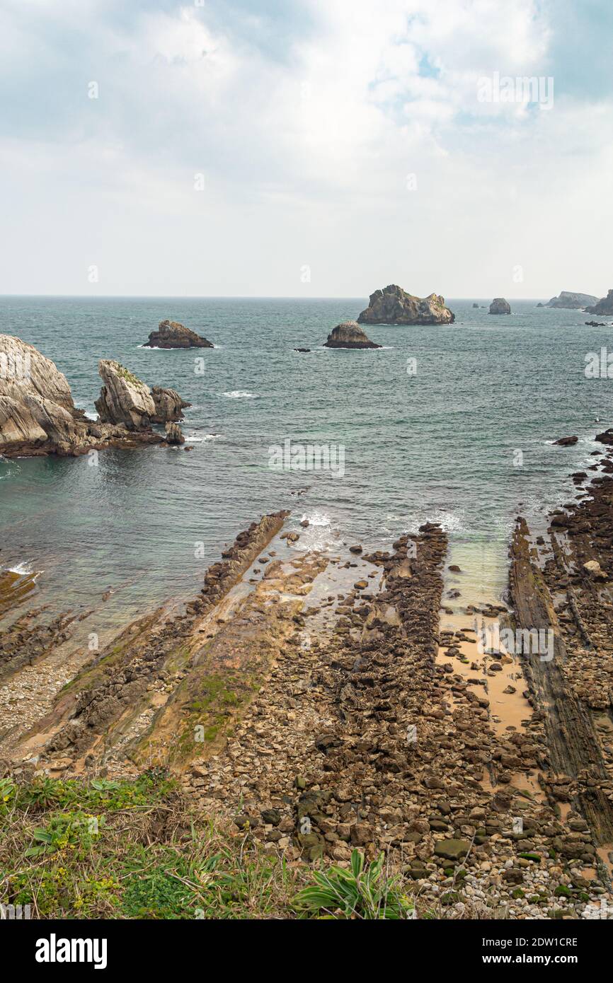Küsten- und ozeanische Landformen Stockfoto