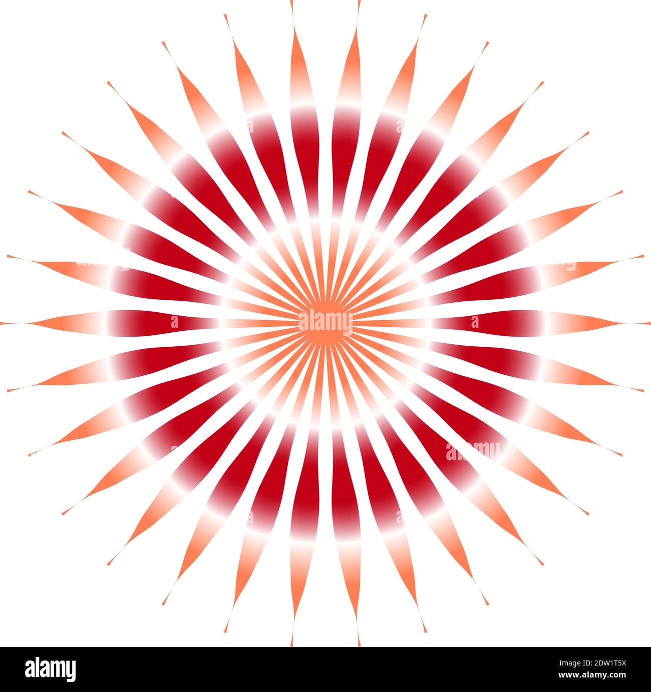 Rundes Farbverlauf-Mandala auf isoliertem weißem Hintergrund. Vector Mandala in grün und rosa Farben. Mandala mit floralen Mustern. Yoga-Vorlage Stockfoto