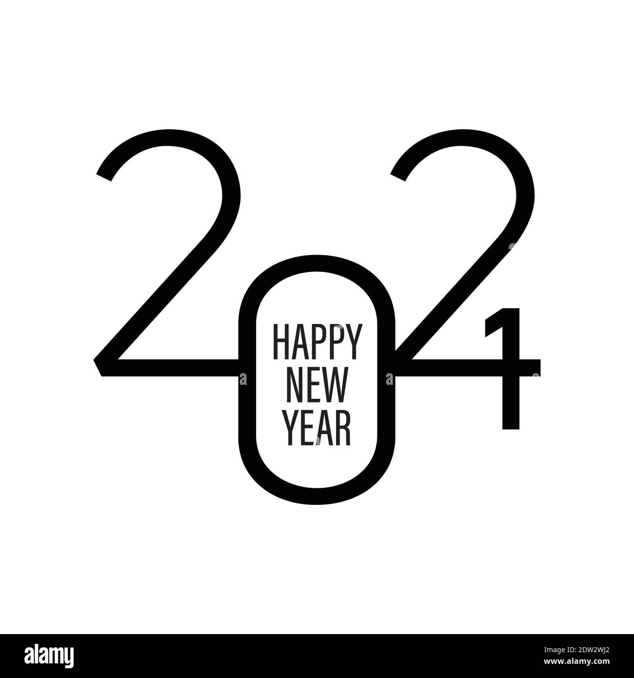 2021 Happy New Year Logo Text Design für Grußkarte, Kalender oder jedes Design. 2021 Nummer Design Vorlage. Modern und futuristisch 2021 glückliches neues Jahr Stock Vektor