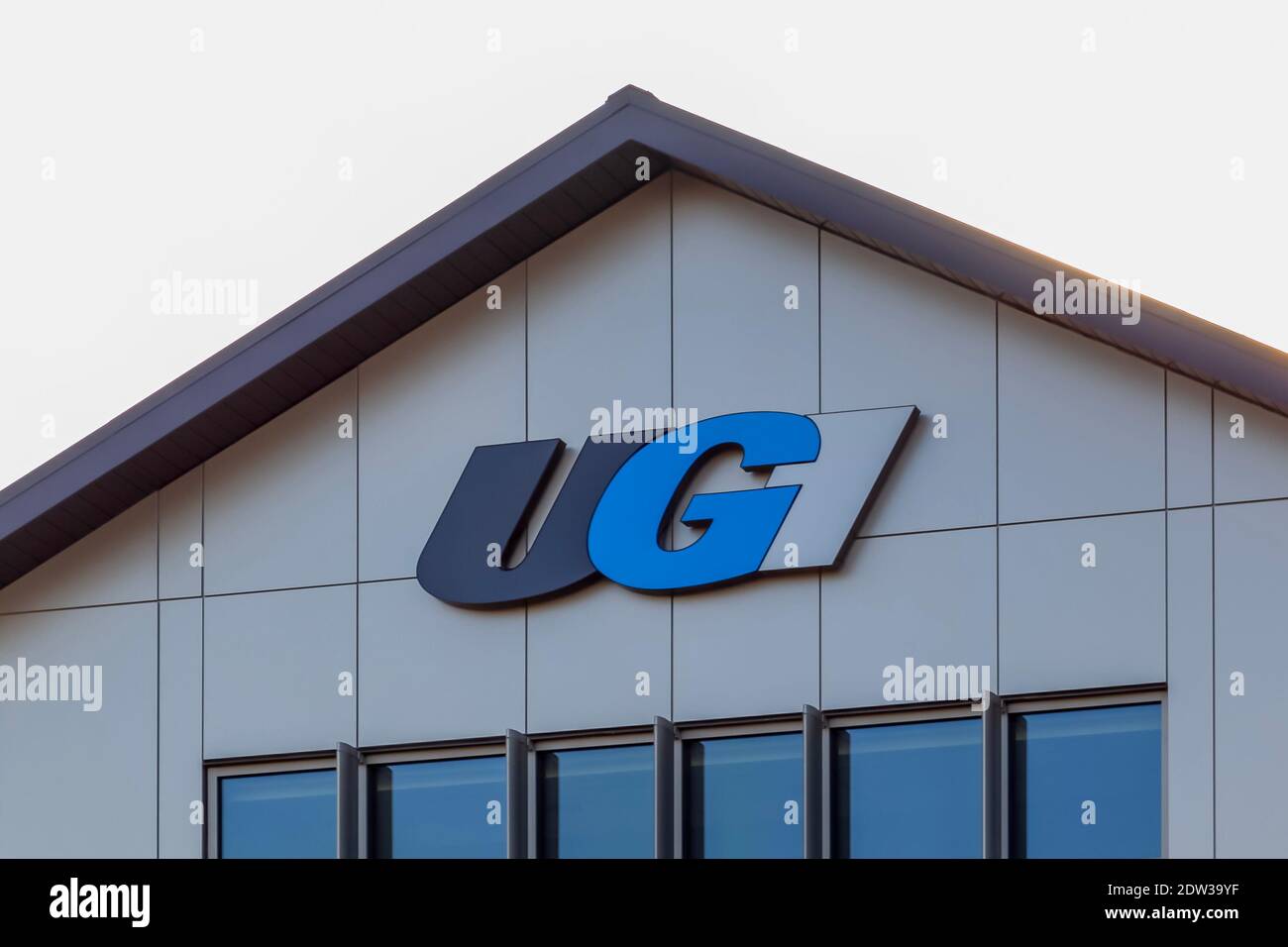 Unterschrift des Hauptsitzes der UGI Corporation in King of Prerussia, Pennsylvania, USA. Stockfoto