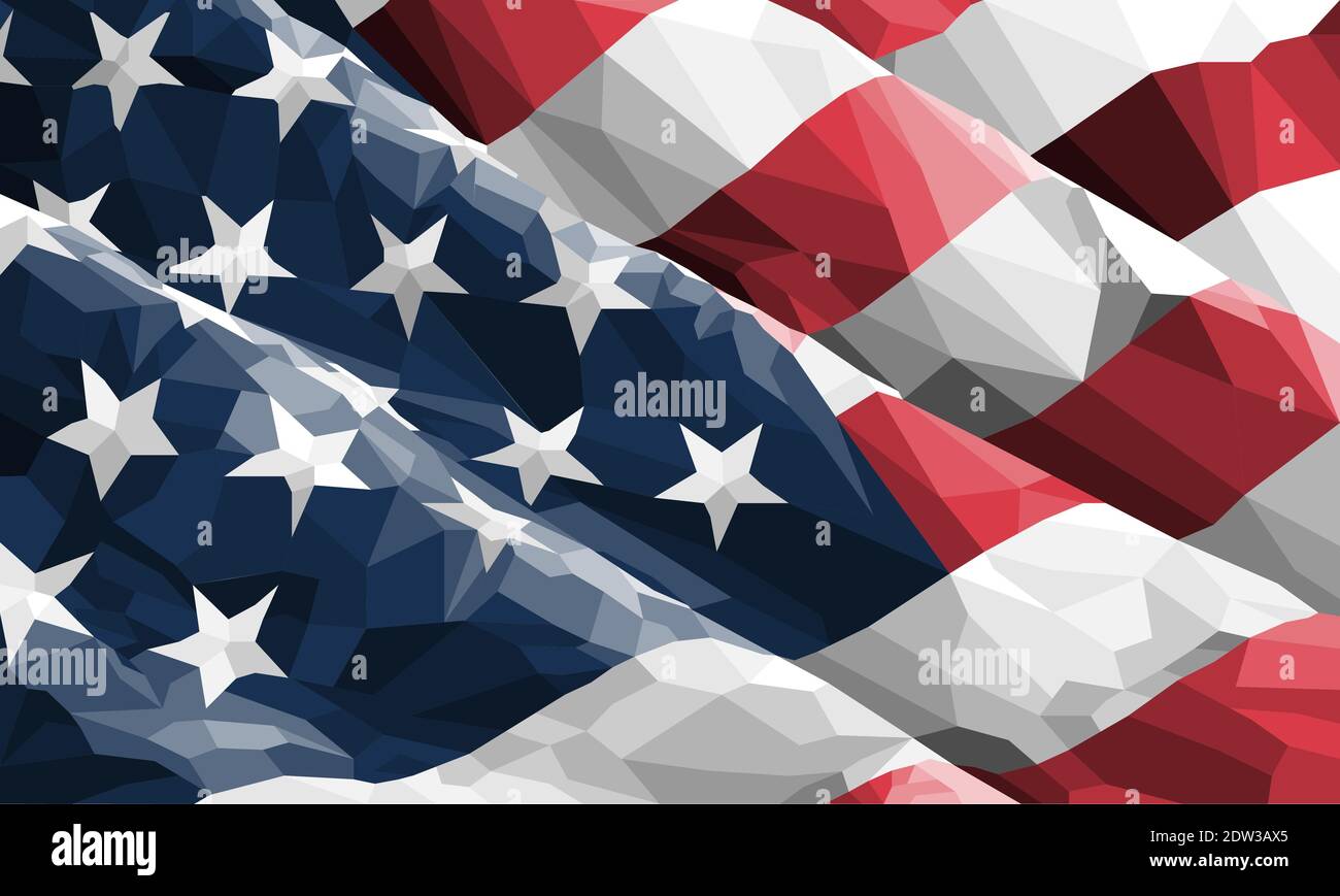 Grafische Sterne und Streifen der amerikanischen Flagge Stock Vektor