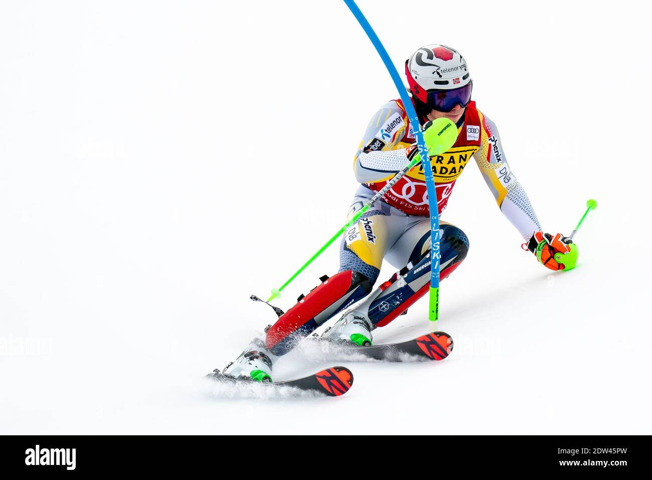 Alta Badia, Italien 21. Dezember 2020. KRISTOFFERSEN Henrik aus Norwegen startet im Audi FIS Alpine Skiing World Cup Men's Slalom auf der Gran Risa-Strecke im Dolomitengebirge. Quelle: MAURO DALLA POZZA/Alamy Live News Stockfoto