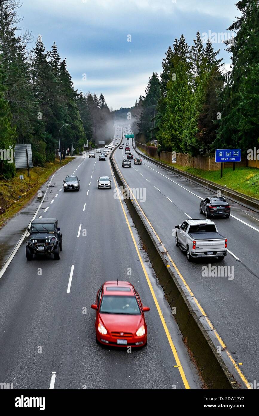 Obere Ebenen Highway 1, North Vancouver, British Columbia, Kanada Stockfoto