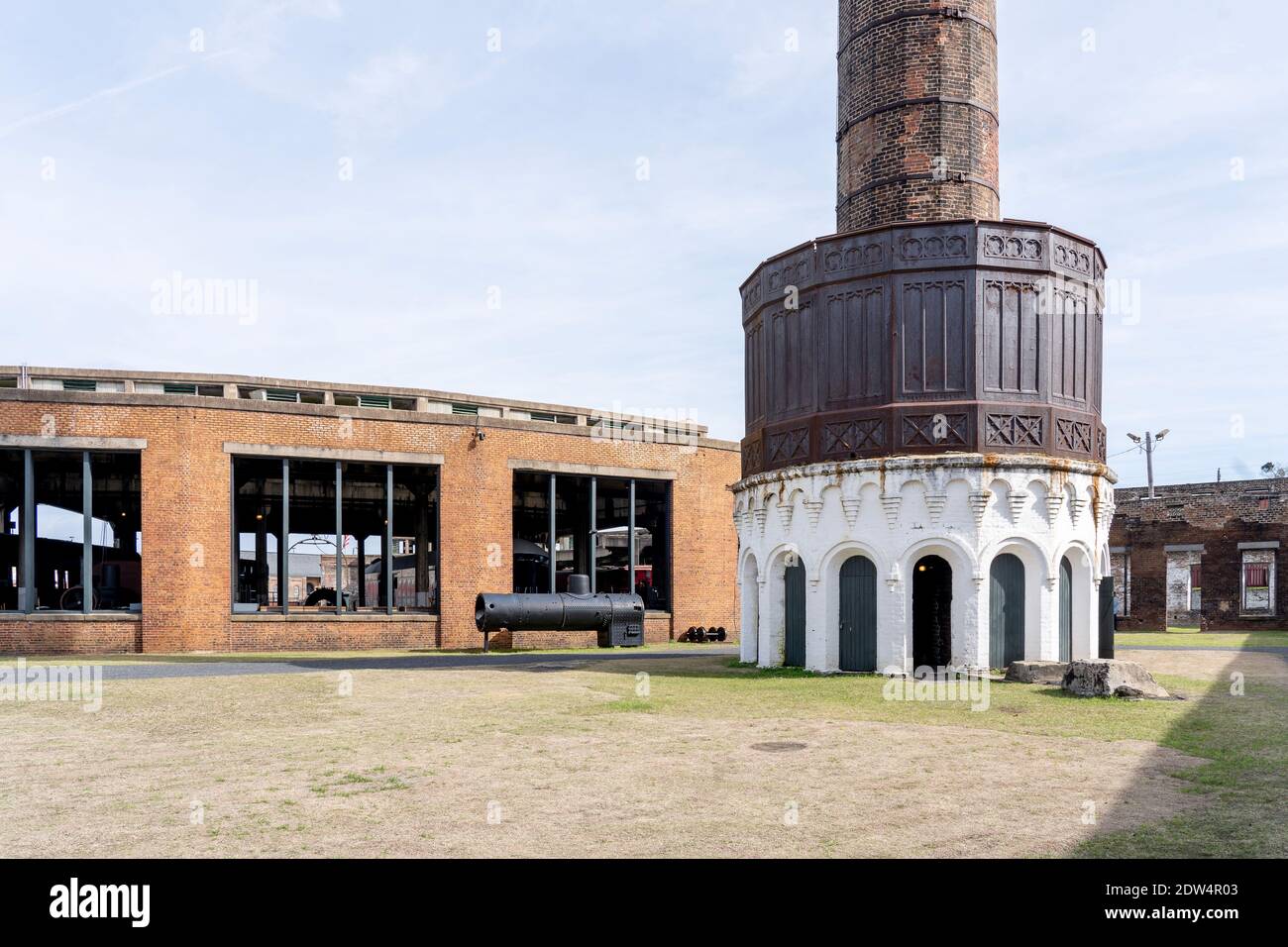 Basis des Roundhouse im Georgia Railroad Museum in Savanna, Georgia, USA Stockfoto