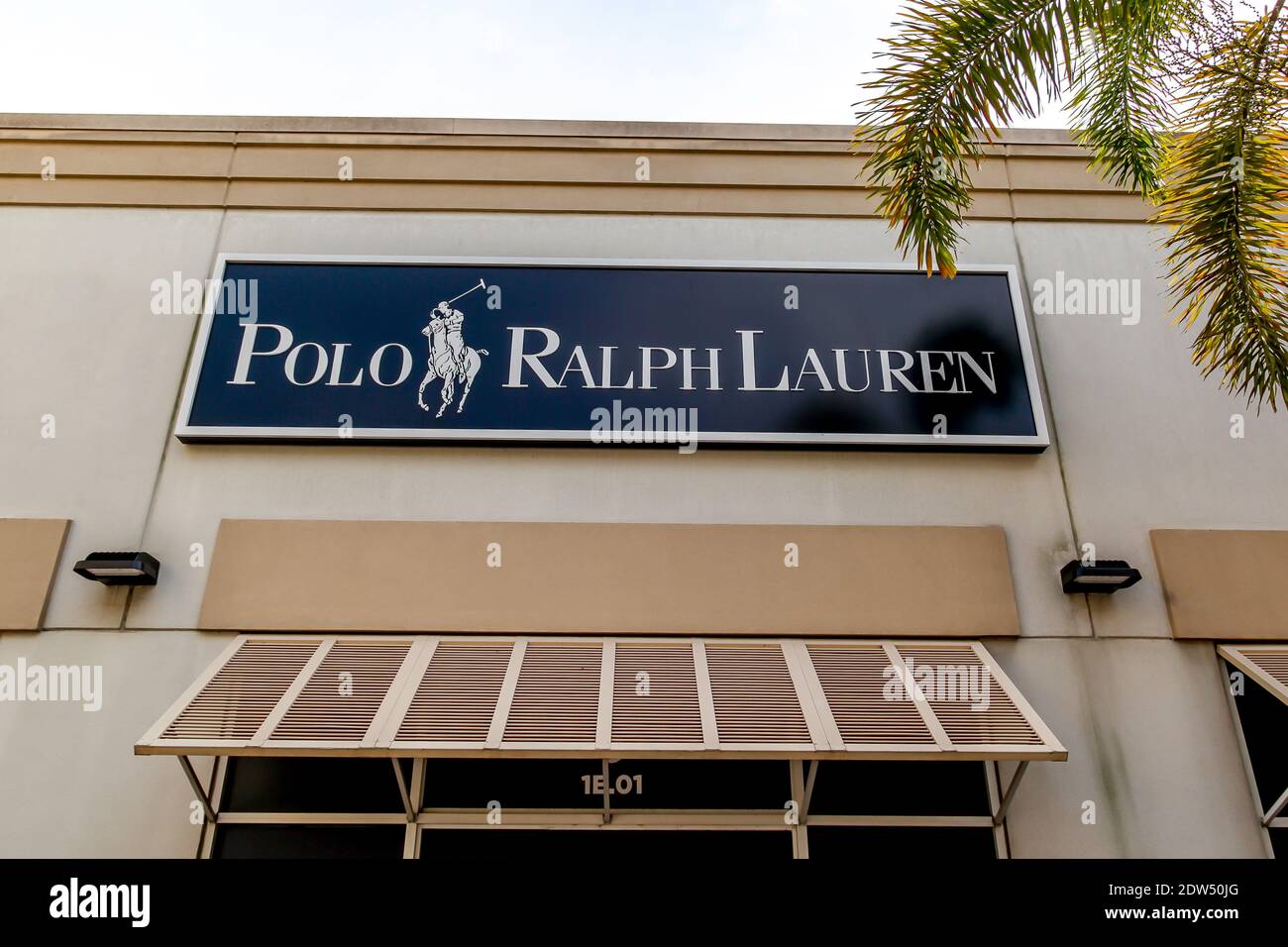 Polo Ralph Lauren Ladenschild in Orlando, Florida, USA. Stockfoto