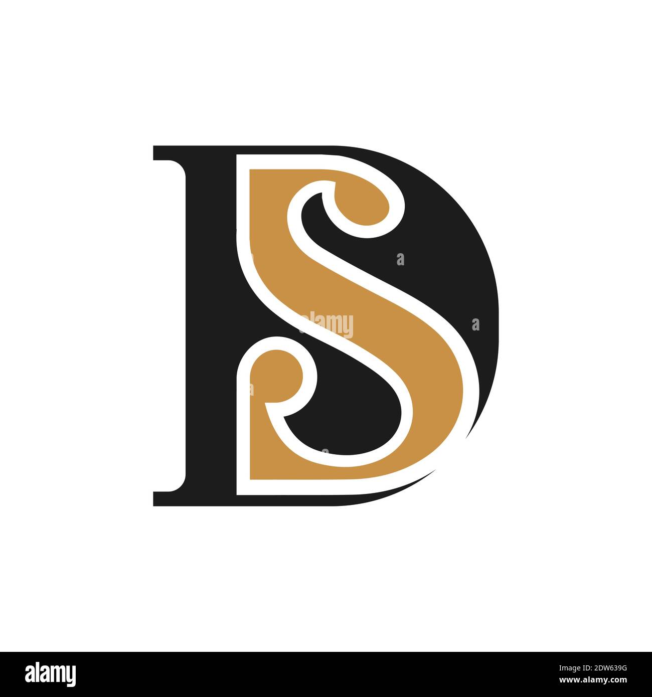 Anfangsbuchstabe ds-Logo oder sd-Logo-Vektor-Design-Vorlage Stock Vektor