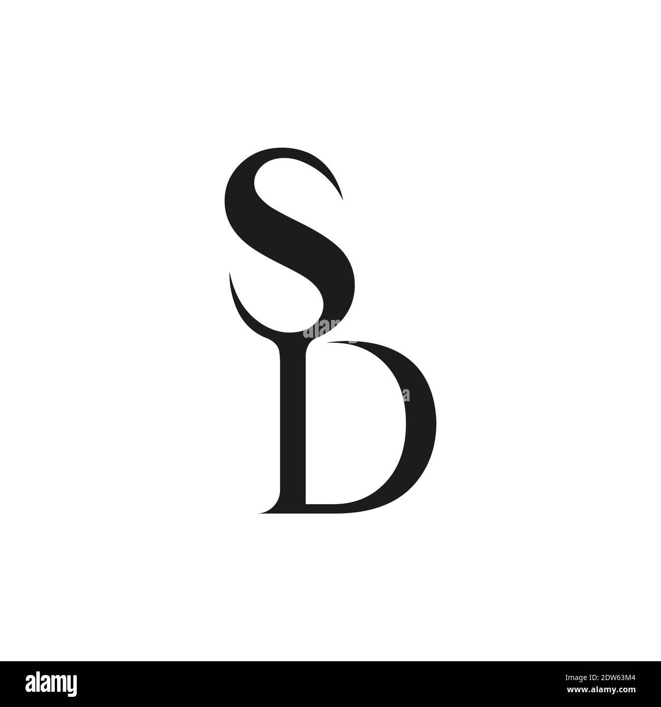 Anfangsbuchstabe ds-Logo oder sd-Logo-Vektor-Design-Vorlage Stock Vektor