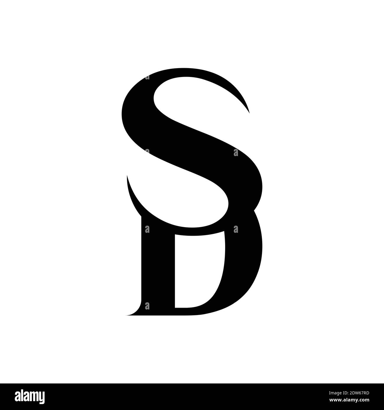 Anfangsbuchstabe ds-Logo oder sd-Logo-Vektor-Design-Vorlage Stock Vektor
