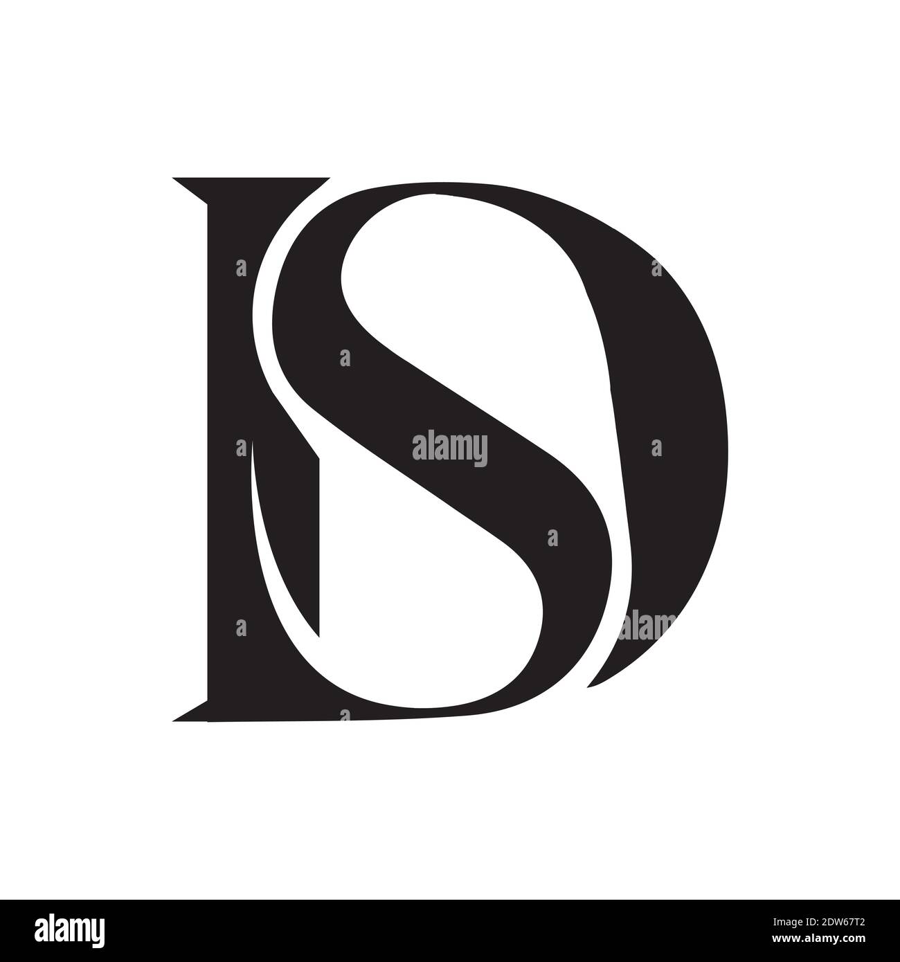Anfangsbuchstabe ds-Logo oder sd-Logo-Vektor-Design-Vorlage Stock Vektor