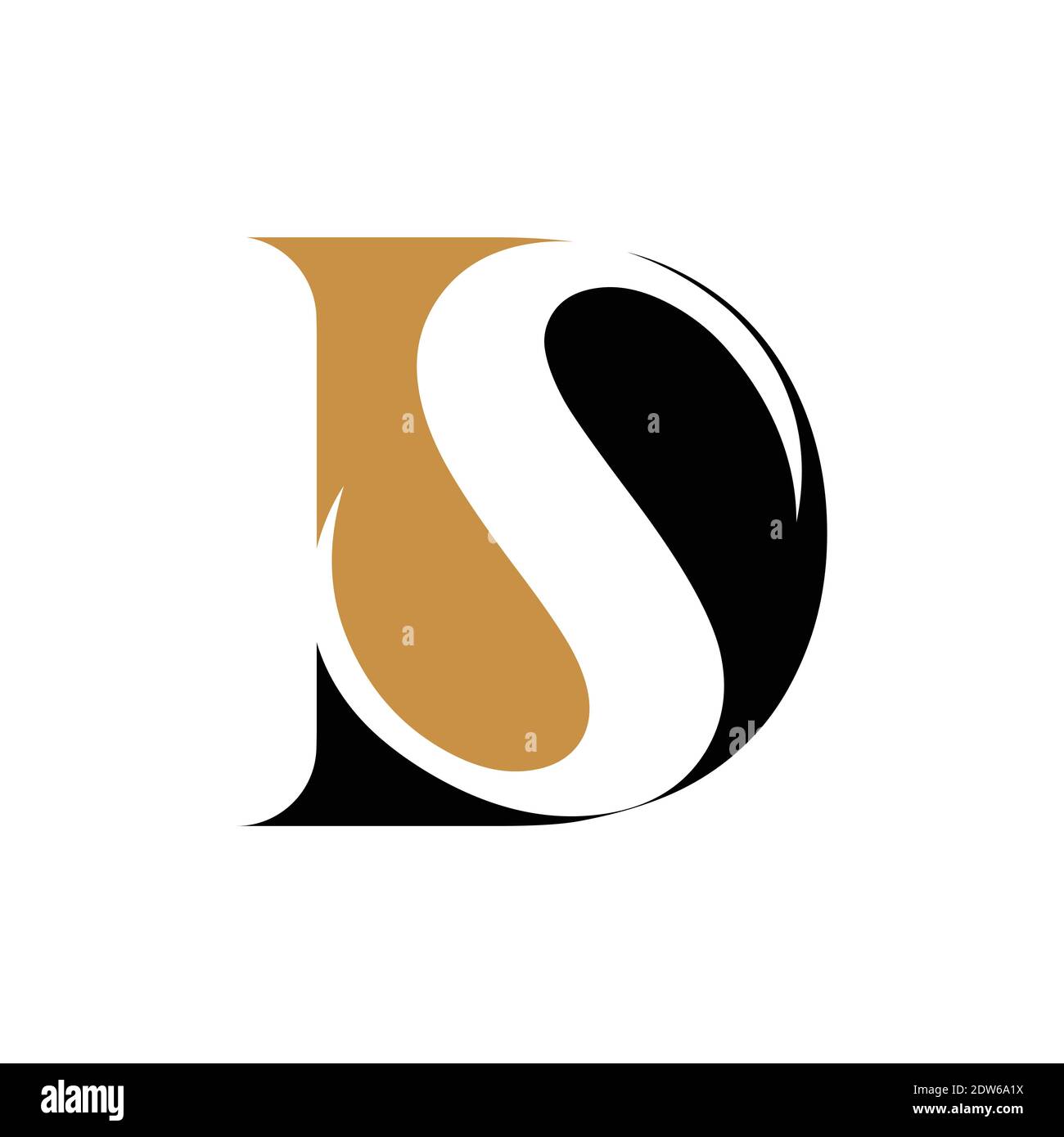 Anfangsbuchstabe ds-Logo oder sd-Logo-Vektor-Design-Vorlage Stock Vektor