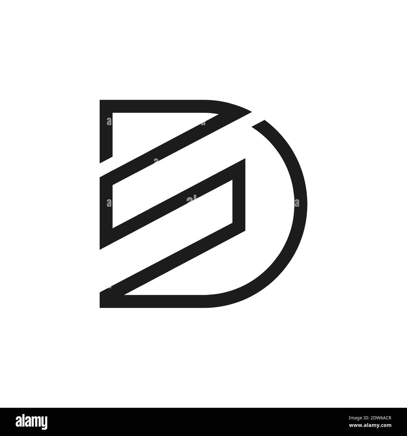 Anfangsbuchstabe ds-Logo oder sd-Logo-Vektor-Design-Vorlage Stock Vektor