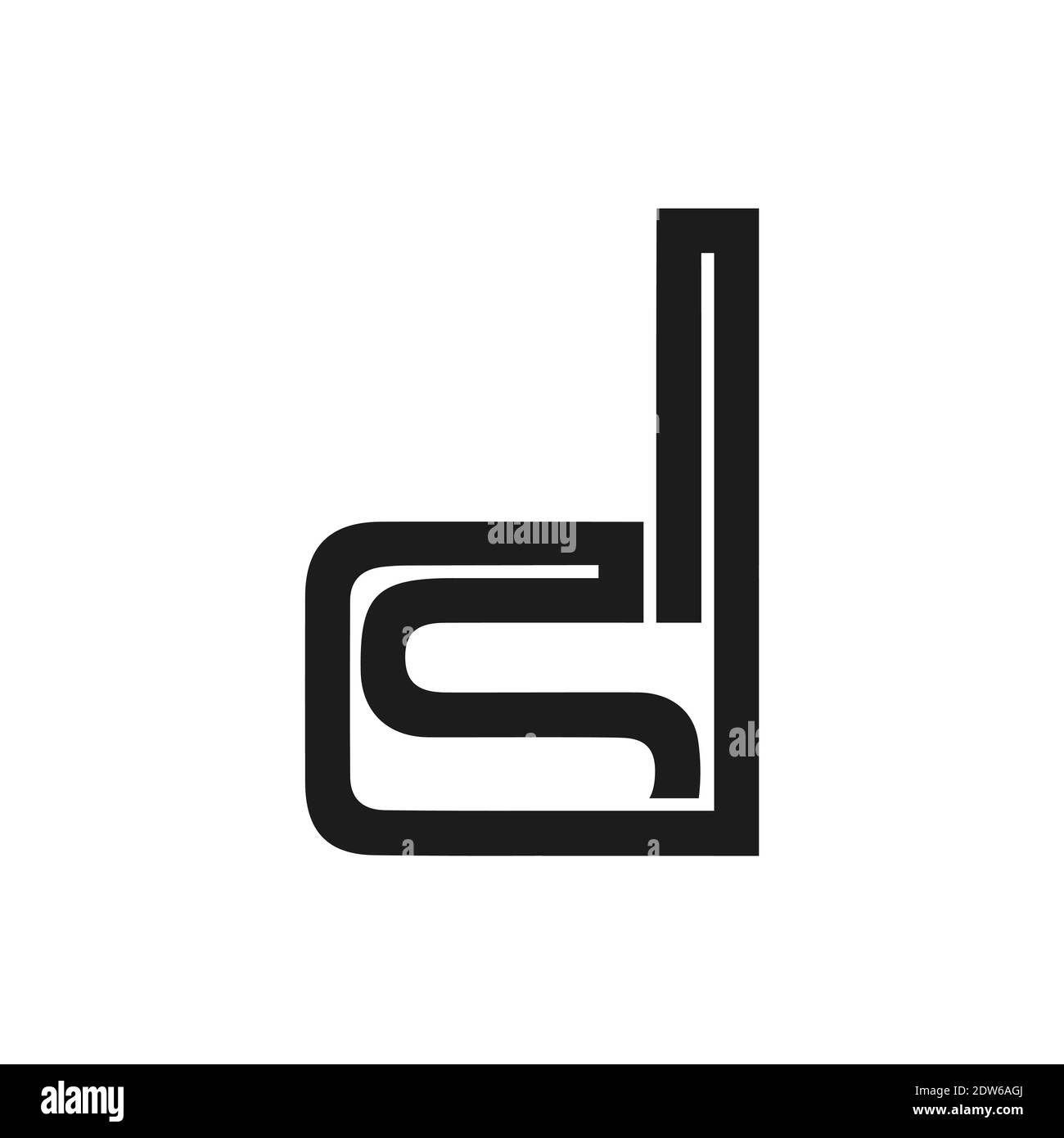 Anfangsbuchstabe ds-Logo oder sd-Logo-Vektor-Design-Vorlage Stock Vektor