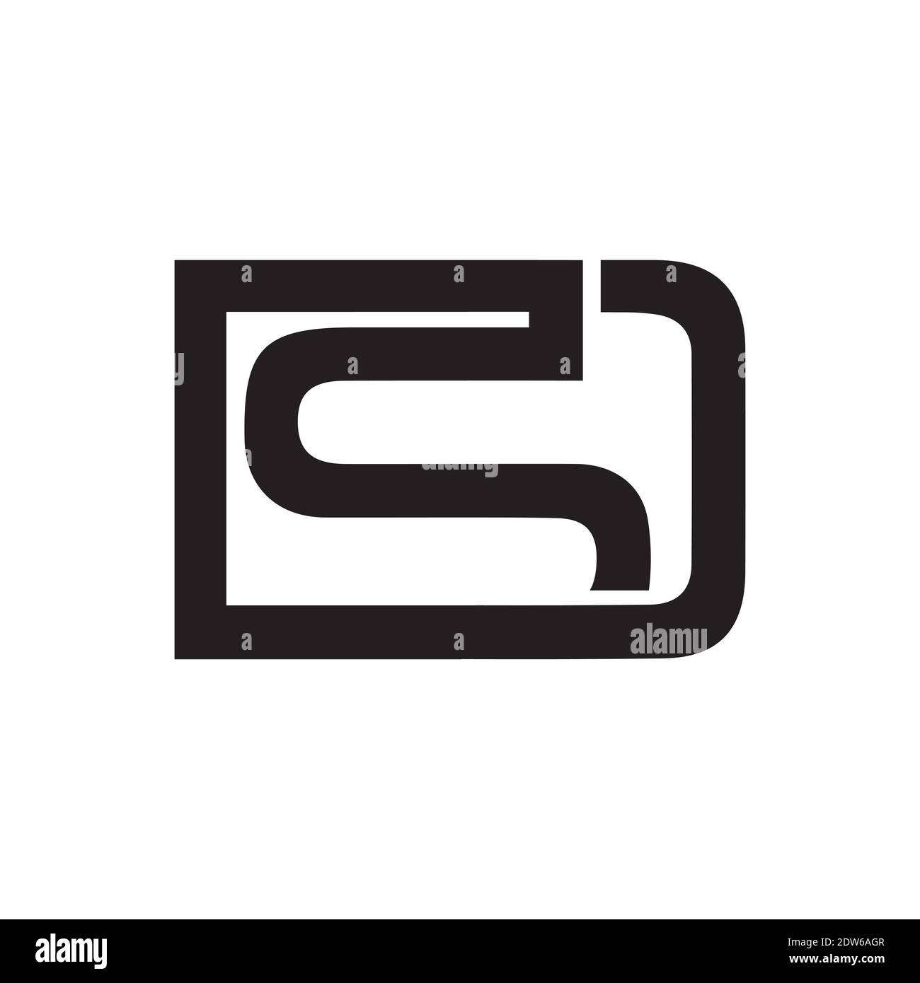 Anfangsbuchstabe ds-Logo oder sd-Logo-Vektor-Design-Vorlage Stock Vektor