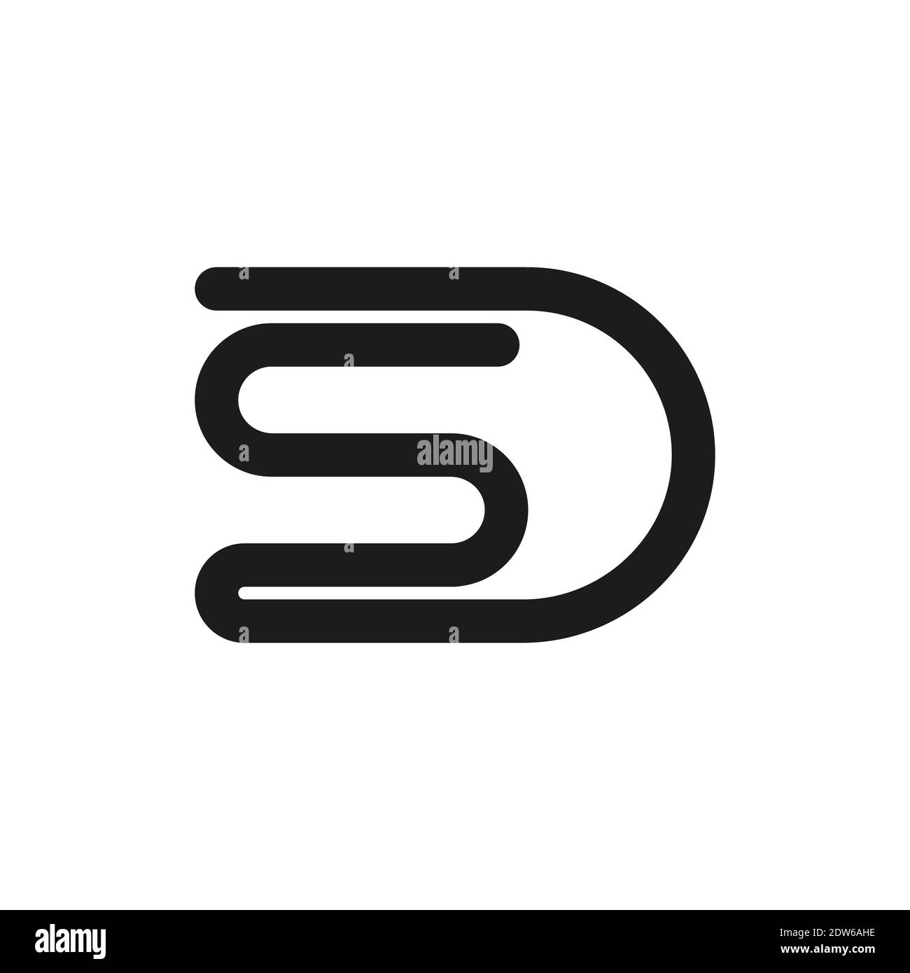 Anfangsbuchstabe ds-Logo oder sd-Logo-Vektor-Design-Vorlage Stock Vektor