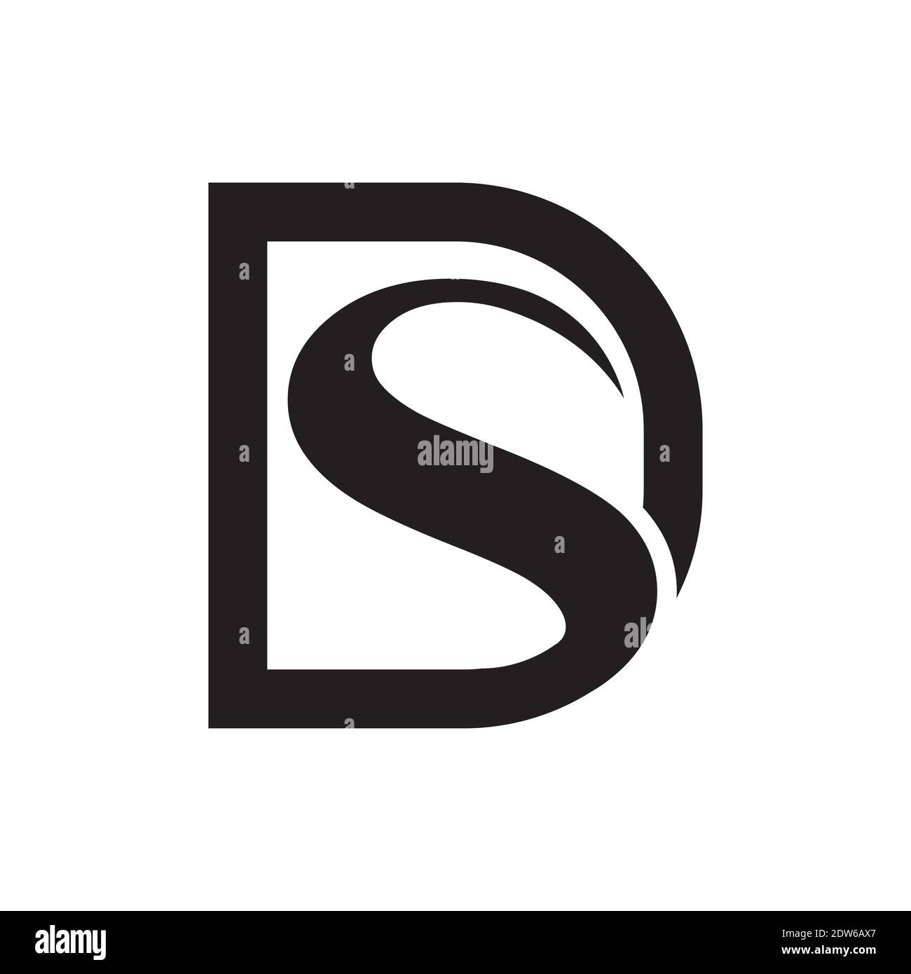 Anfangsbuchstabe ds-Logo oder sd-Logo-Vektor-Design-Vorlage Stock Vektor