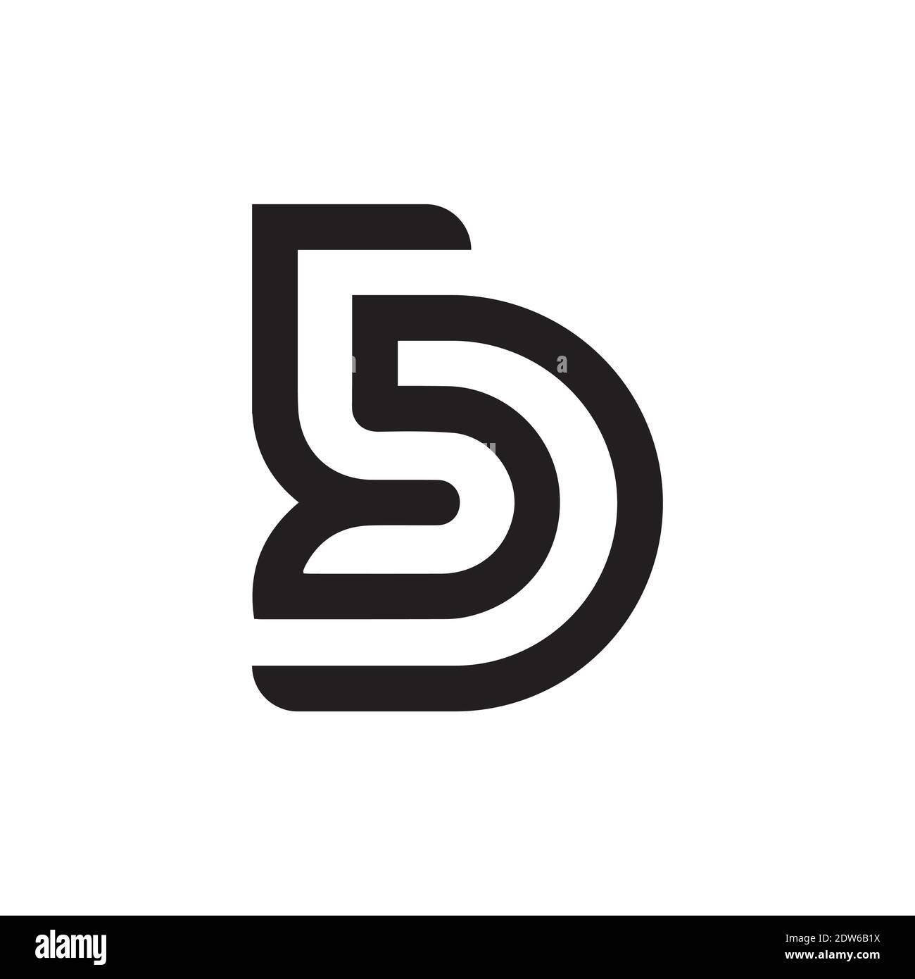 Anfangsbuchstabe ds-Logo oder sd-Logo-Vektor-Design-Vorlage Stock Vektor