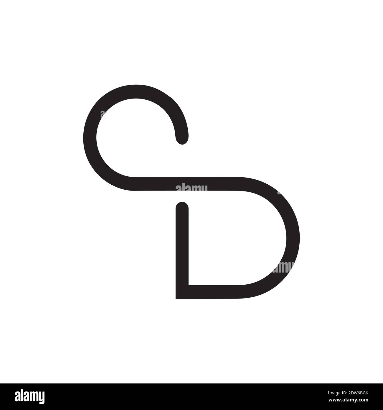 Anfangsbuchstabe ds-Logo oder sd-Logo-Vektor-Design-Vorlage Stock Vektor