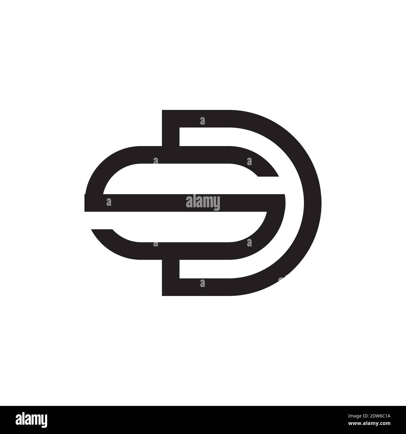 Anfangsbuchstabe ds-Logo oder sd-Logo-Vektor-Design-Vorlage Stock Vektor