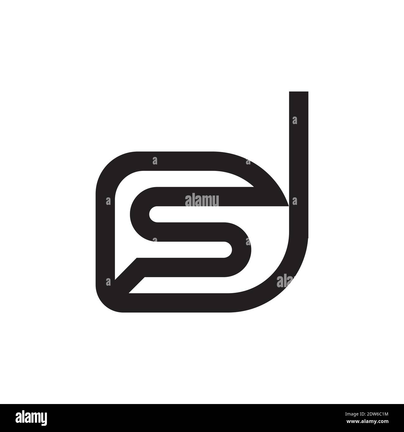 Anfangsbuchstabe ds-Logo oder sd-Logo-Vektor-Design-Vorlage Stock Vektor