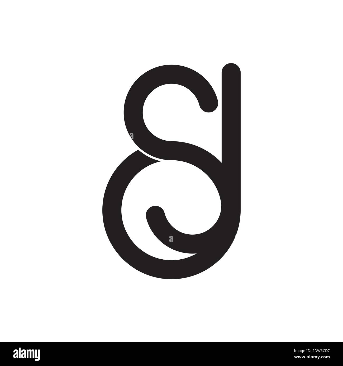 Anfangsbuchstabe ds-Logo oder sd-Logo-Vektor-Design-Vorlage Stock Vektor