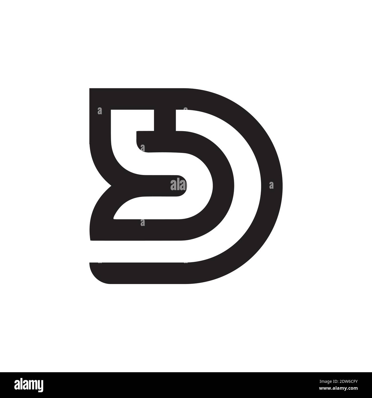 Anfangsbuchstabe ds-Logo oder sd-Logo-Vektor-Design-Vorlage Stock Vektor