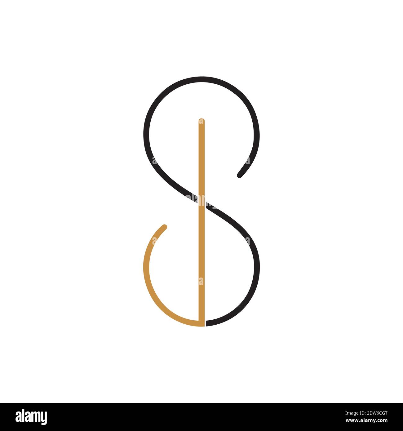 Anfangsbuchstabe ds-Logo oder sd-Logo-Vektor-Design-Vorlage Stock Vektor