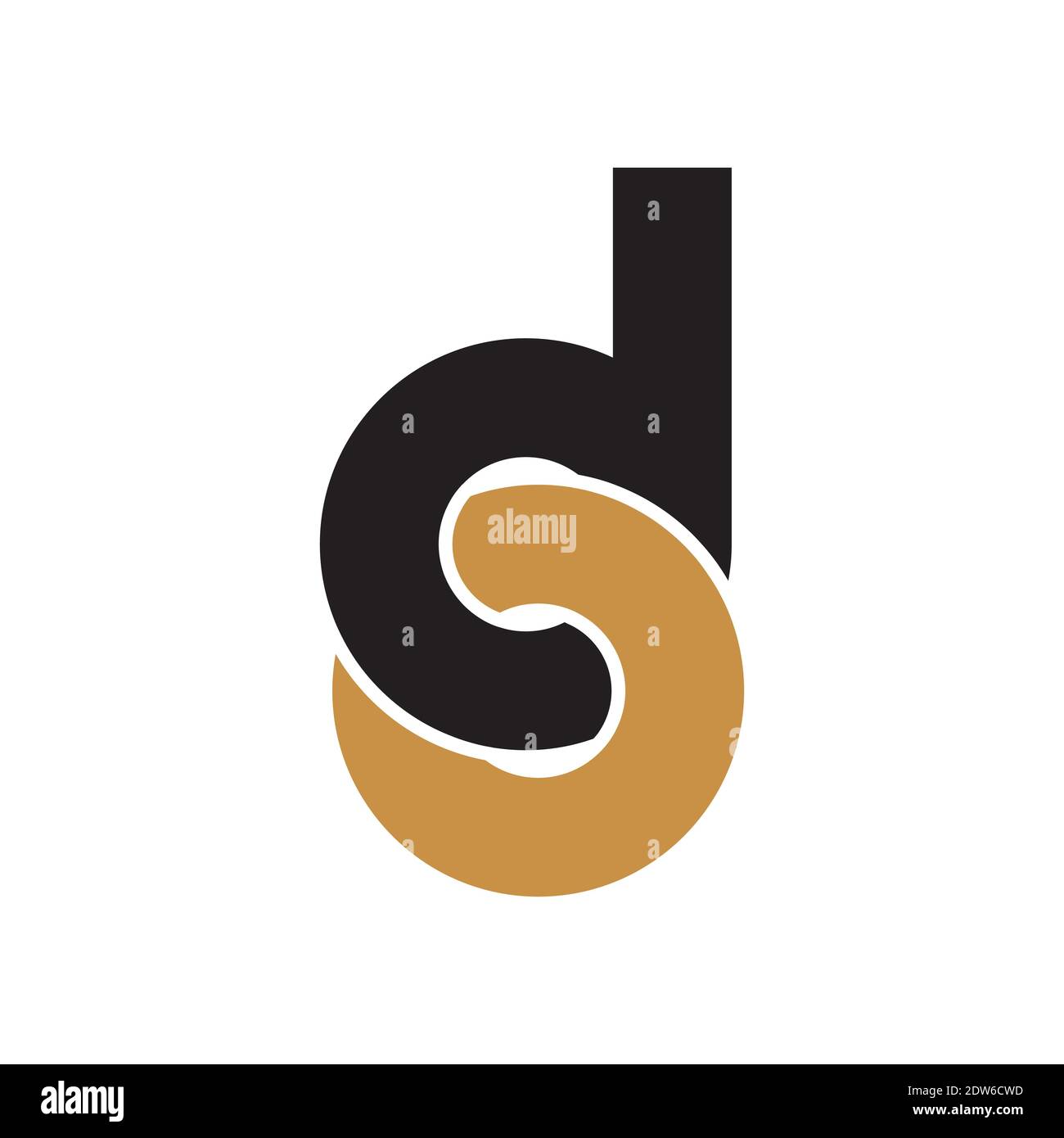 Anfangsbuchstabe ds-Logo oder sd-Logo-Vektor-Design-Vorlage Stock Vektor