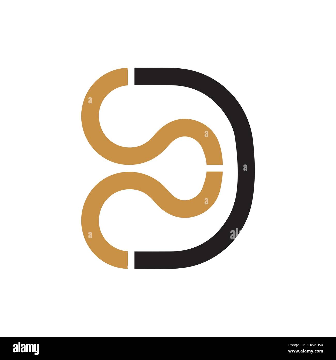 Anfangsbuchstabe ds-Logo oder sd-Logo-Vektor-Design-Vorlage Stock Vektor
