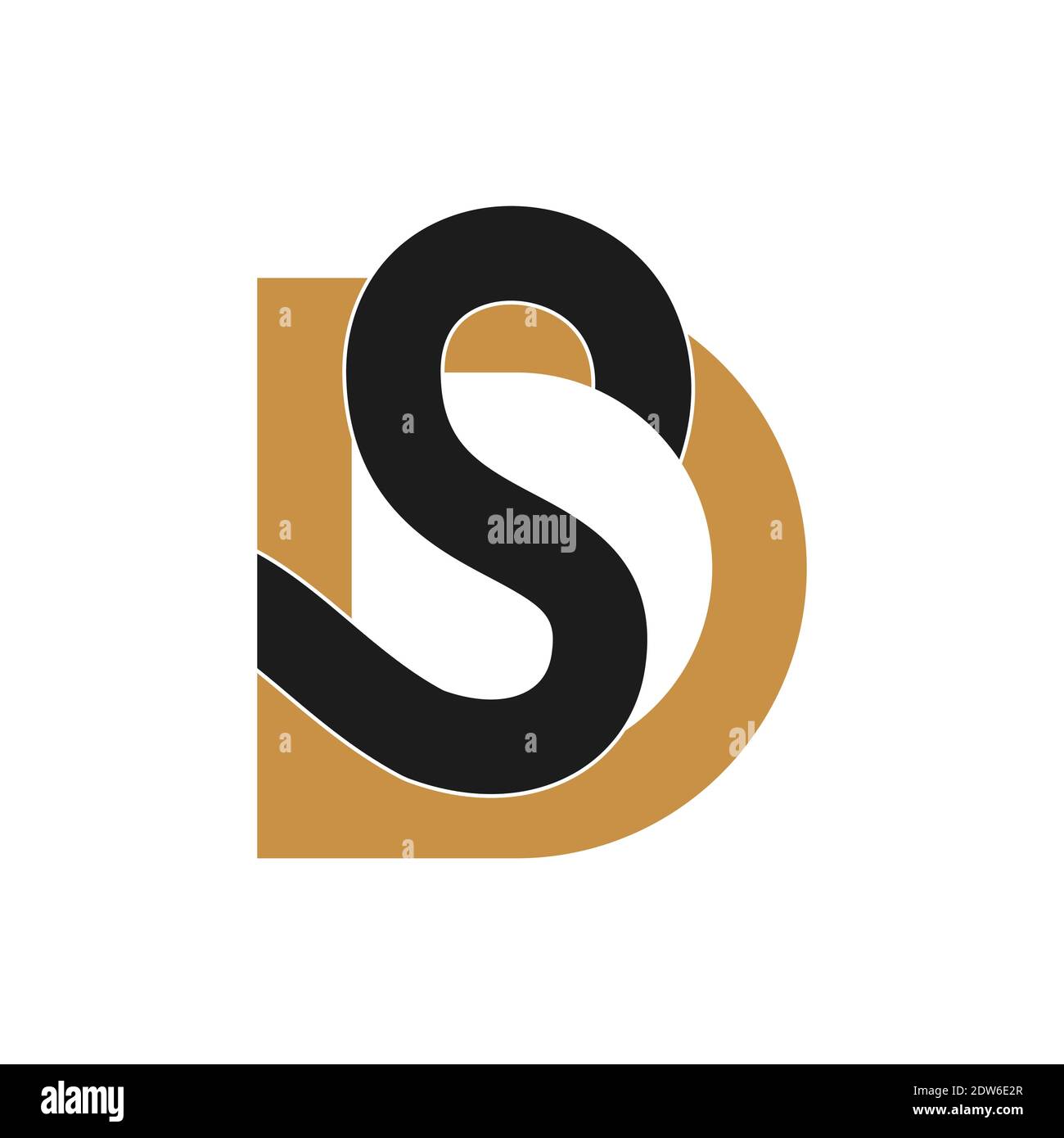 Anfangsbuchstabe ds-Logo oder sd-Logo-Vektor-Design-Vorlage Stock Vektor