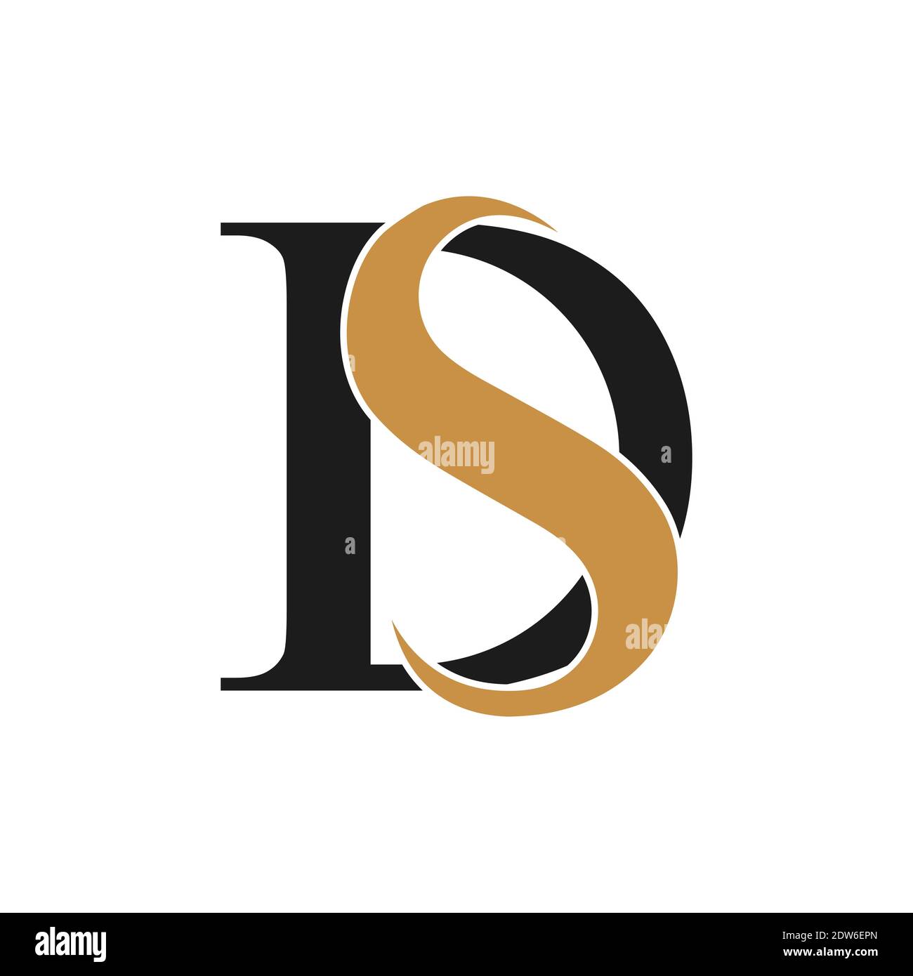 Anfangsbuchstabe ds-Logo oder sd-Logo-Vektor-Design-Vorlage Stock Vektor
