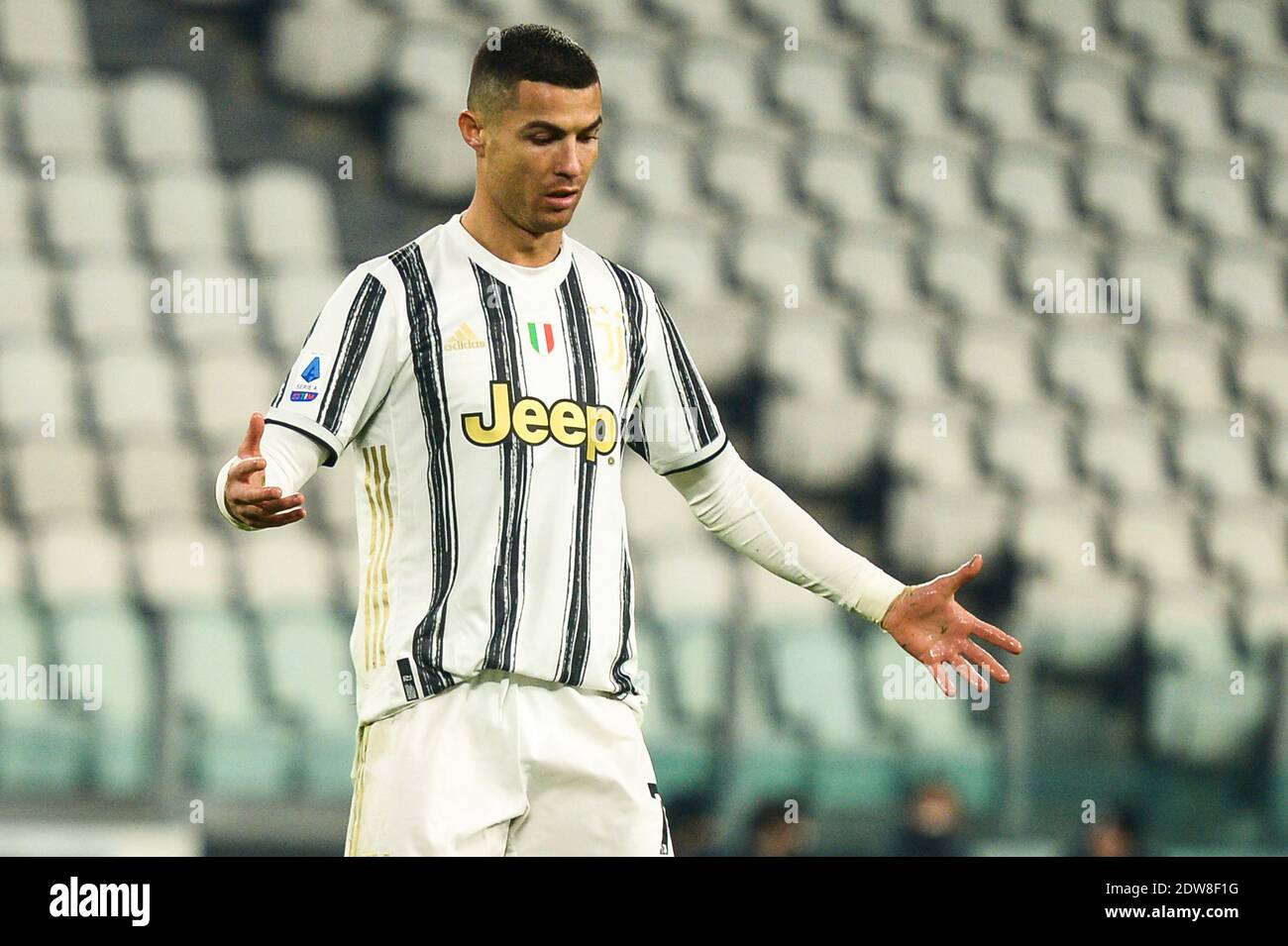 Cristiano Ronaldo von Juventus FC Enttäuschung während der Serie EIN Spiel zwischen Juventus und ACF Fiorentina im Allianz Stadion am 22. Dezember 2020 i Stockfoto