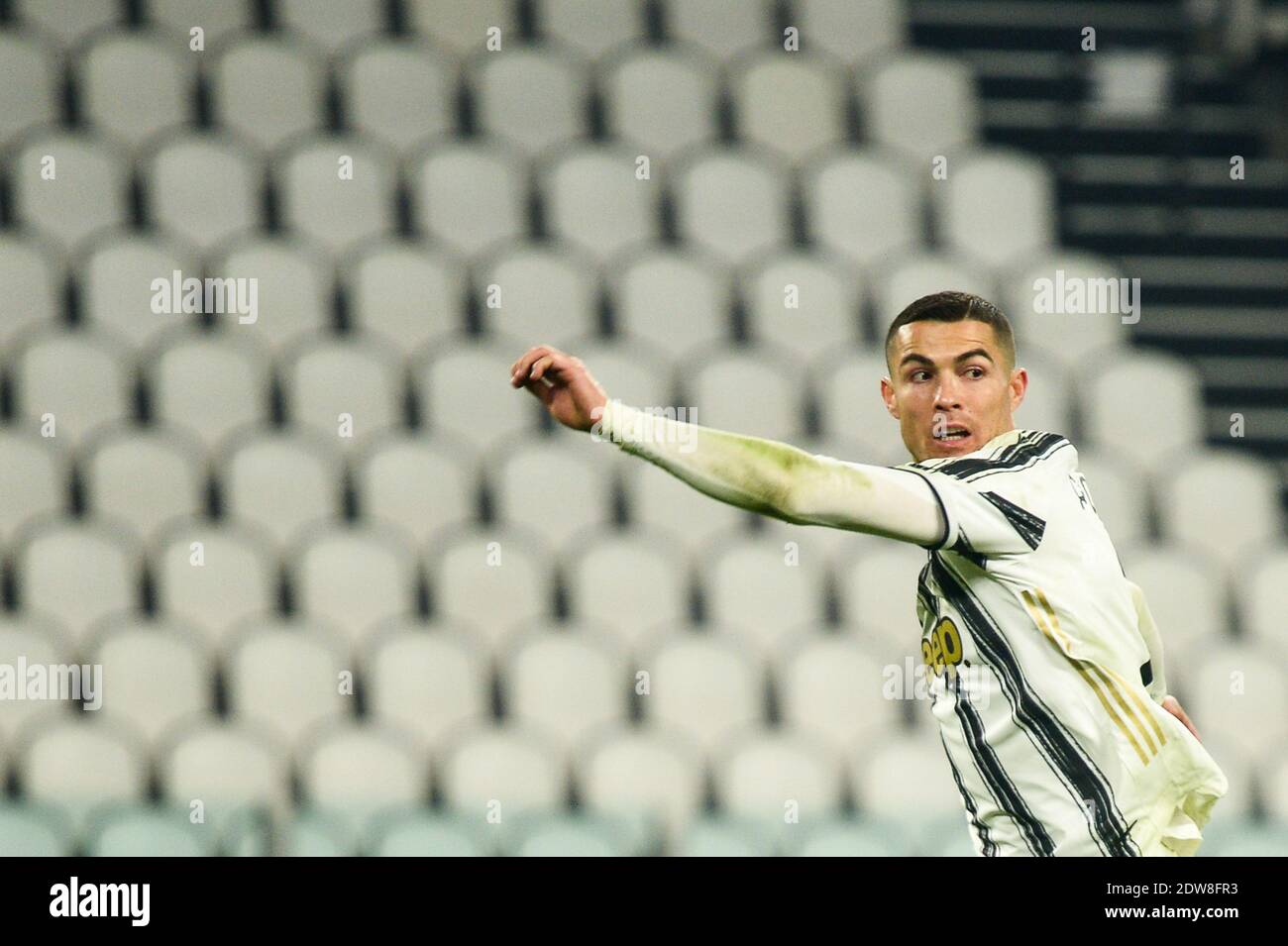 Cristiano Ronaldo von Juventus FC Enttäuschung während der Serie EIN Spiel zwischen Juventus und ACF Fiorentina im Allianz Stadion am 22. Dezember 2020 i Stockfoto