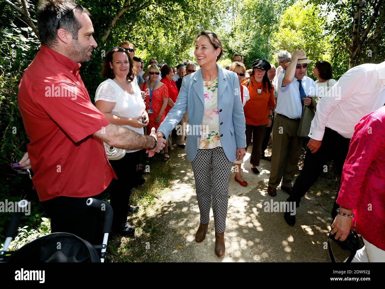 Umwelt und Energieminister Segolene Royal besucht den Teich Wildpark