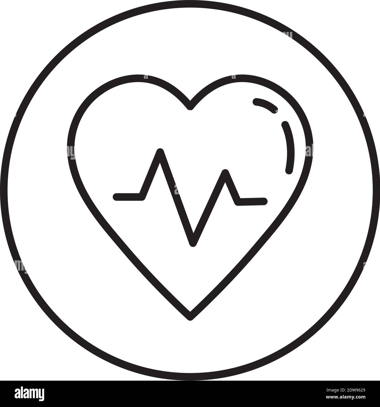 Symbol für die Herzkardiologie-Linie Stock Vektor