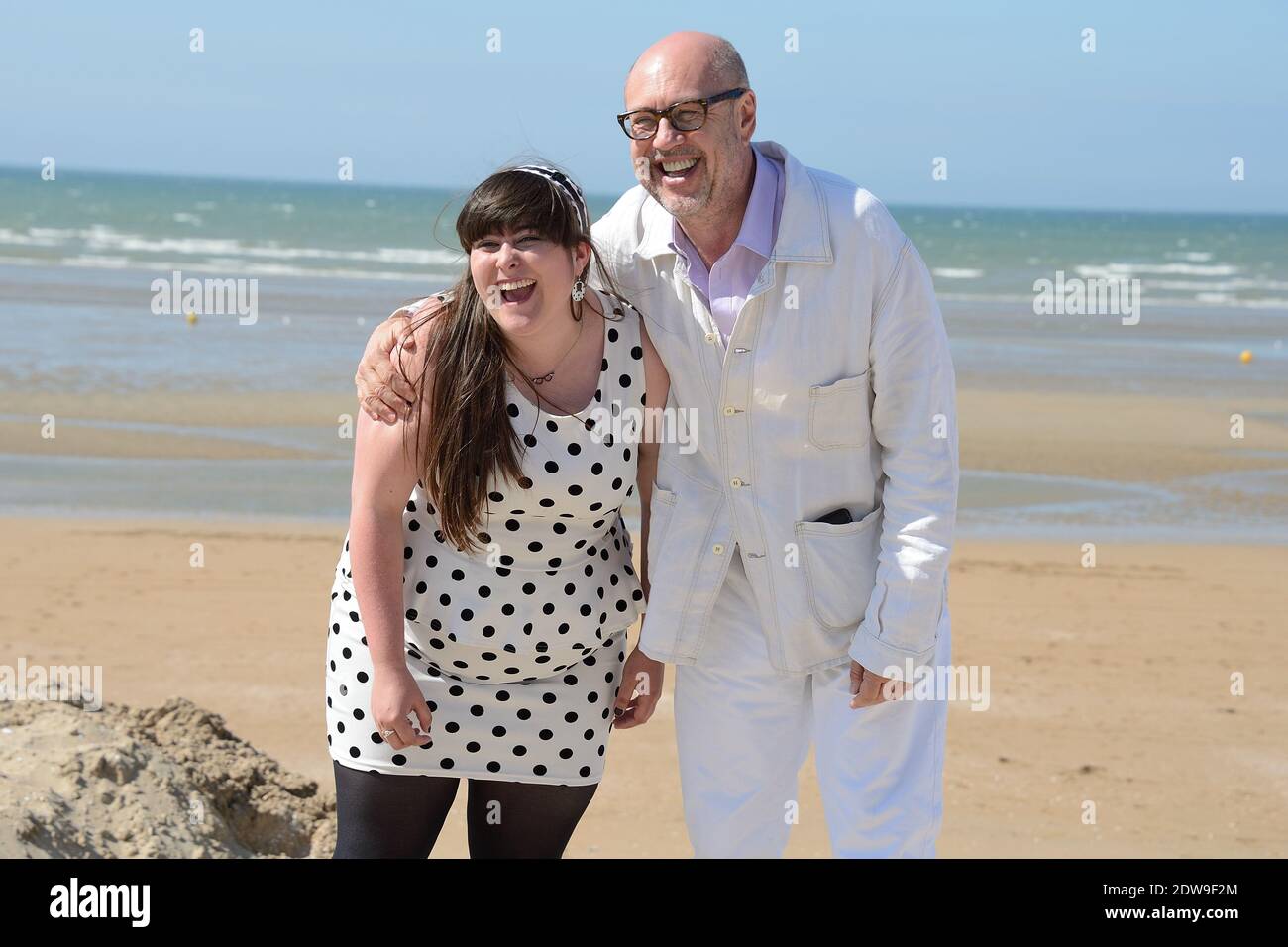 Ambre Grouwels und Stefan Liberski beim 28. Cabourg Romantic Film Festival in Cabourg, Frankreich am 14. Juni 2014. Foto von Nicolas Briquet/ABACAPRESS.COM Stockfoto