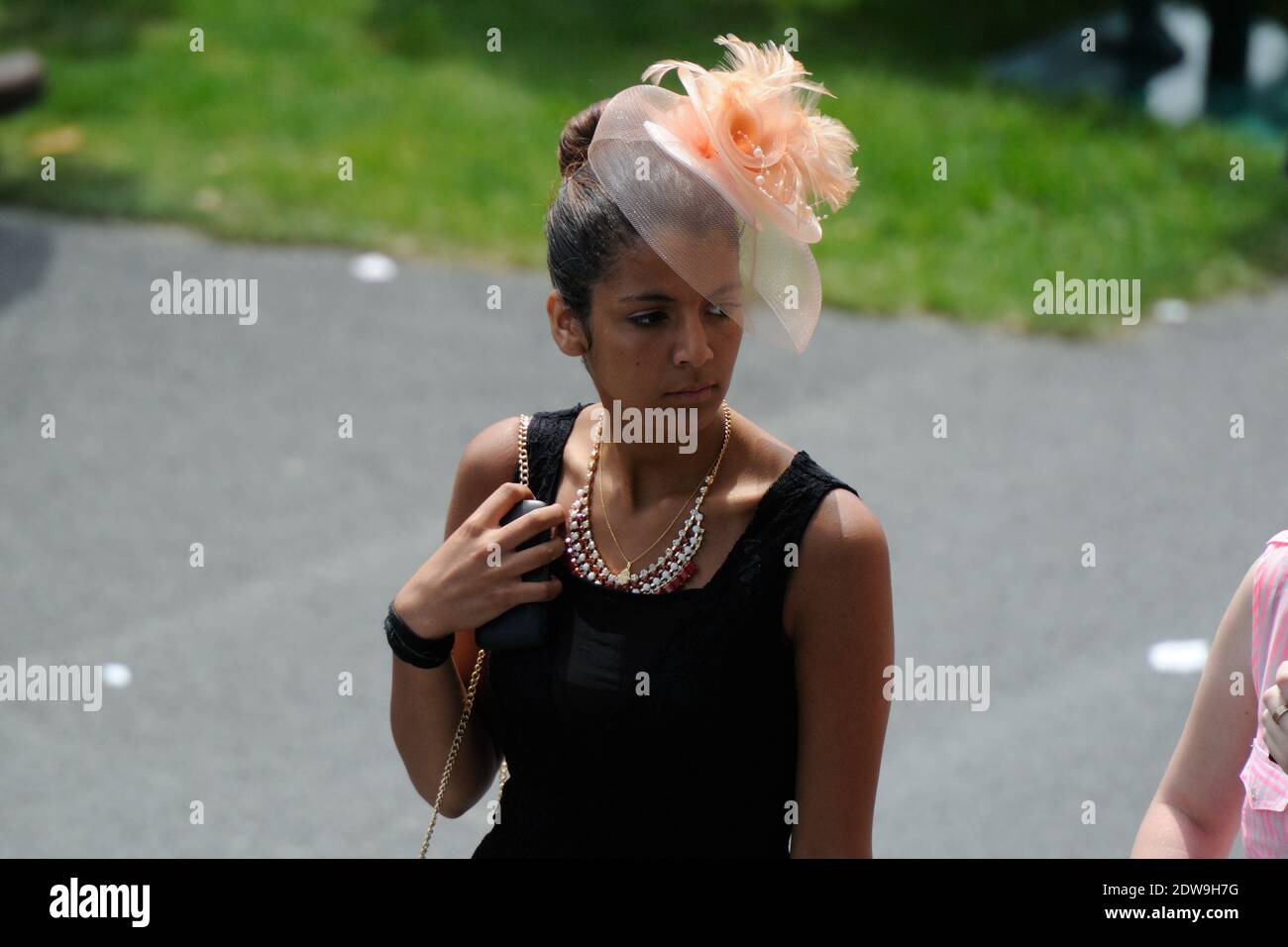 Atmosphäre während des 'Prix de Diane Longines 2014' im Hippodrome de Chantilly in Chantilly, Frankreich am 15. Juni 2014. Foto von Alban Wyters/ABACAPRESS.COM Stockfoto