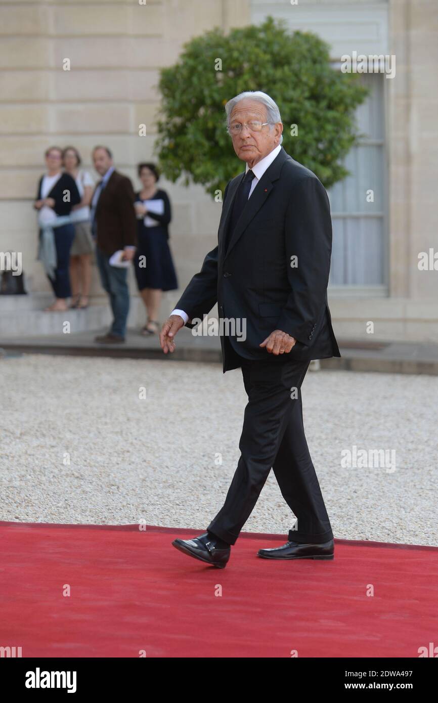 CMA CGM CEO Jacques Saade kommt zu einem offiziellen Abendessen für den Emir von Katar Scheich Tamim bin Hamad bin Khalifa Al Thani, im Elysee Palace, in Paris, Frankreich am 23. Juni 2014. Foto von Ammar Abd Rabbo/ABACAPRESS.COM Stockfoto