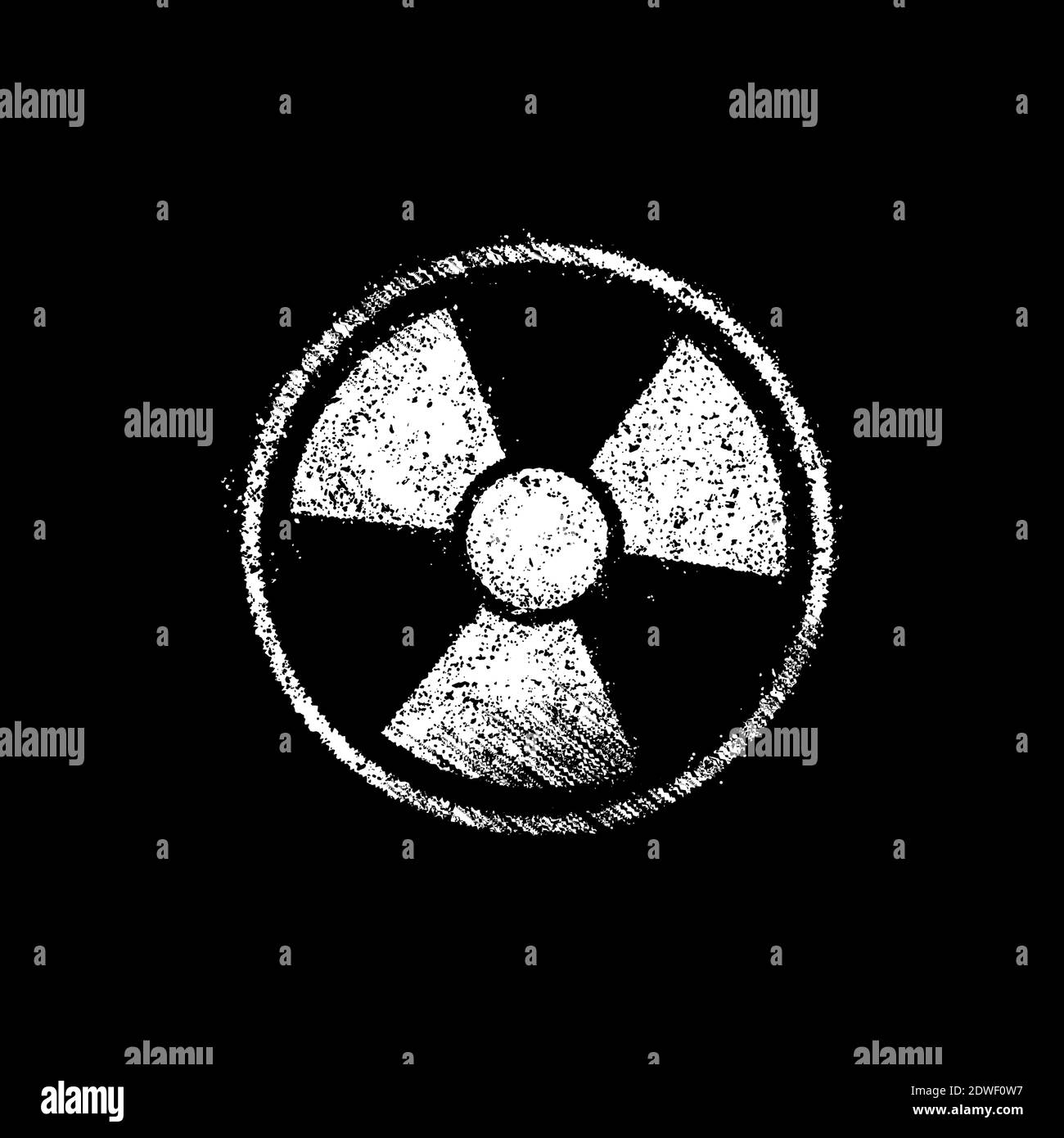 Grunge Strahlung Symbol (toxisches Zeichen) Vektordarstellung Stock Vektor