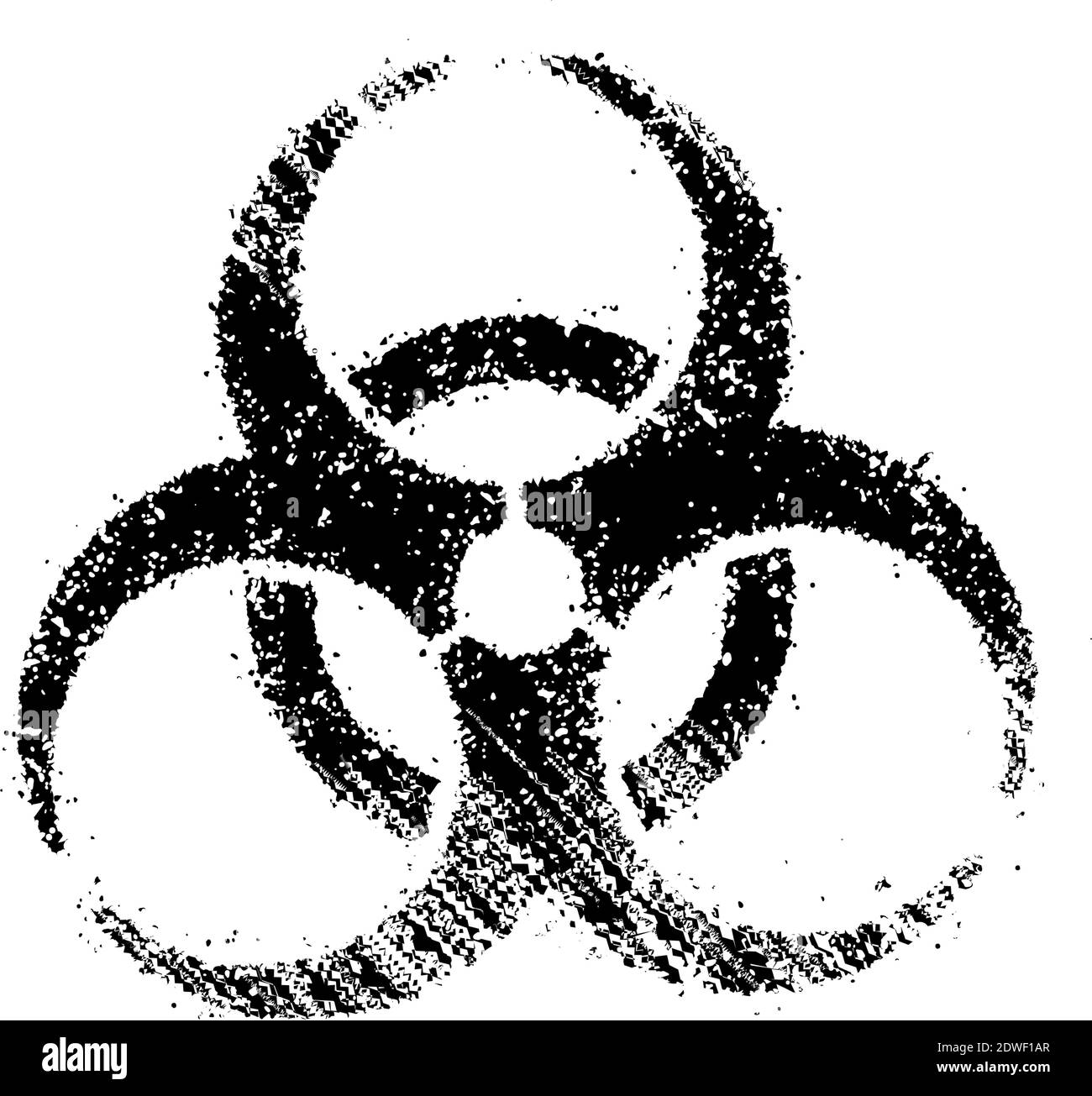 Grunge Biohazard Mark Vektor Illustration Stock Vektor
