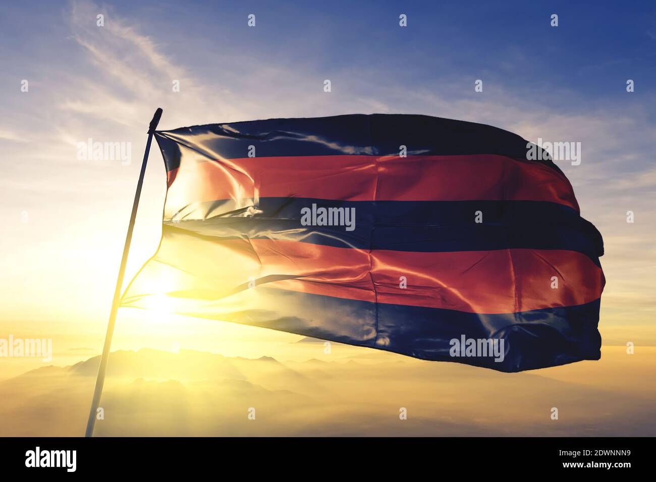 Scherpenheuvel-Zichem von Flämisch-Brabant von Belgien Flagge winken auf der Oben Stockfoto