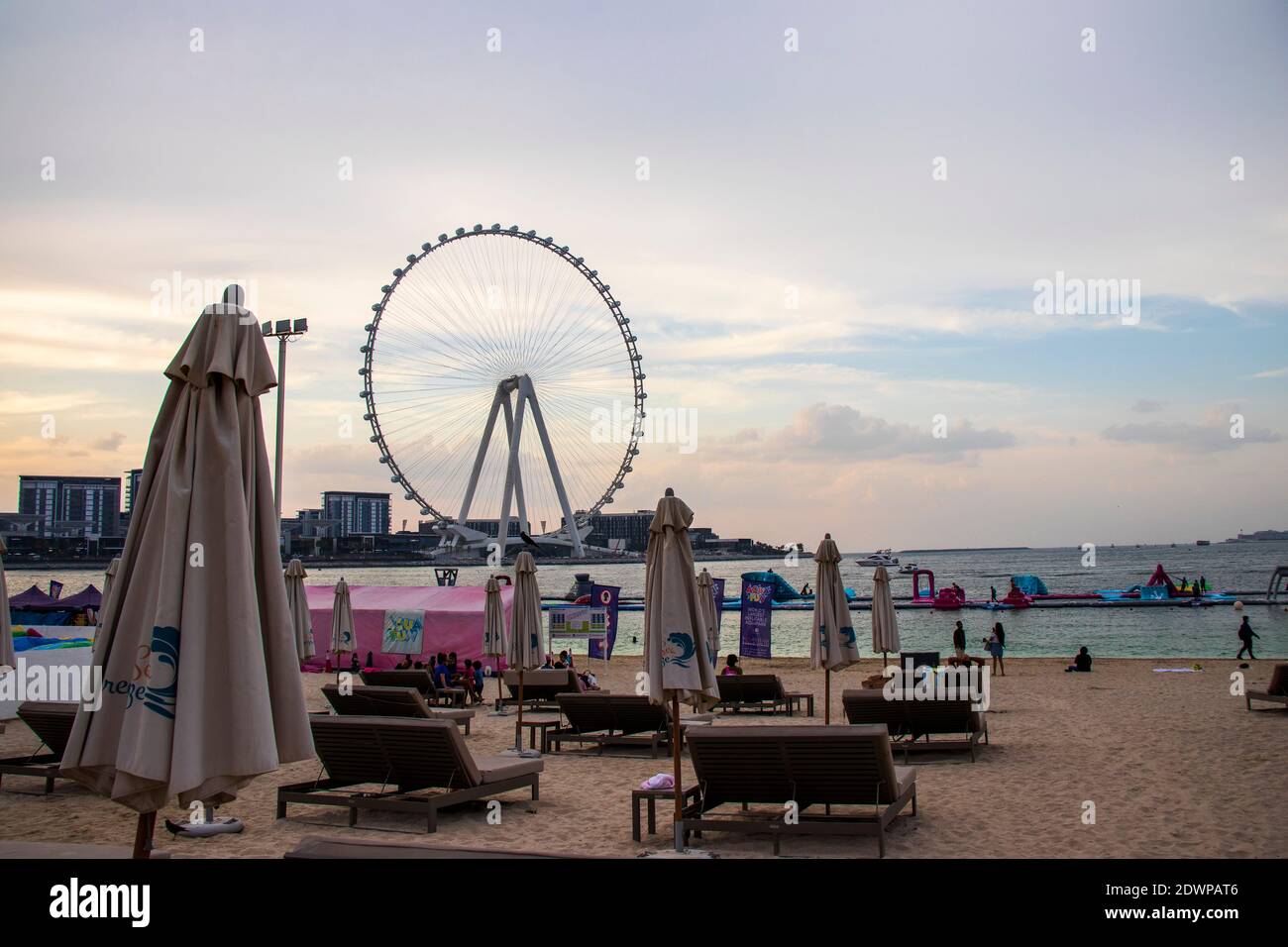 Das höchste Riesenrad der Welt Ain Dubai, in Blue Waters bei Meraas in Dubai, VAE Stockfoto