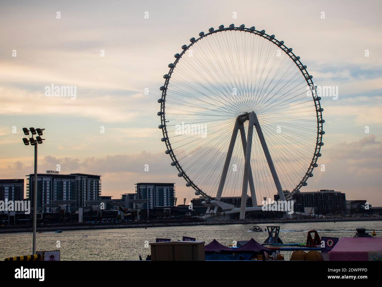 Das höchste Riesenrad der Welt Ain Dubai, in Blue Waters bei Meraas in Dubai, VAE Stockfoto